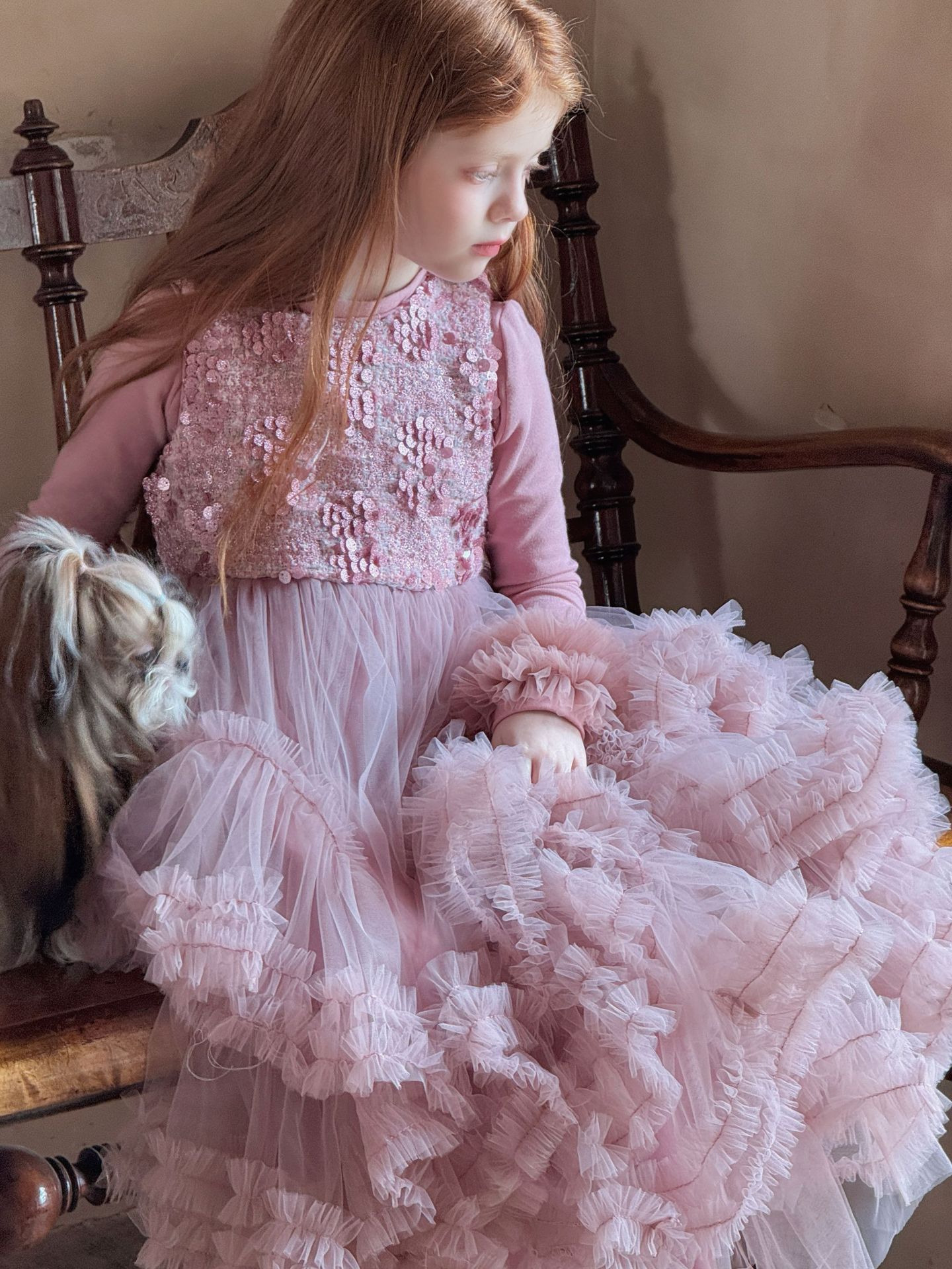 Đầm sequin tím Otaly