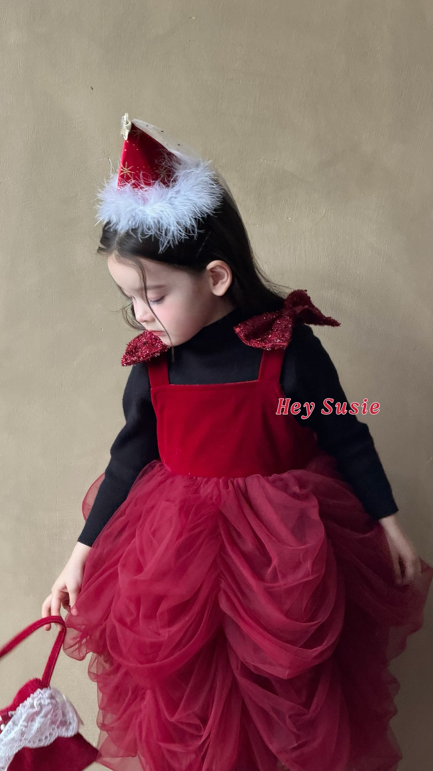 Đầm đỏ Tutu bồng b bồng bềnh Hey Susie