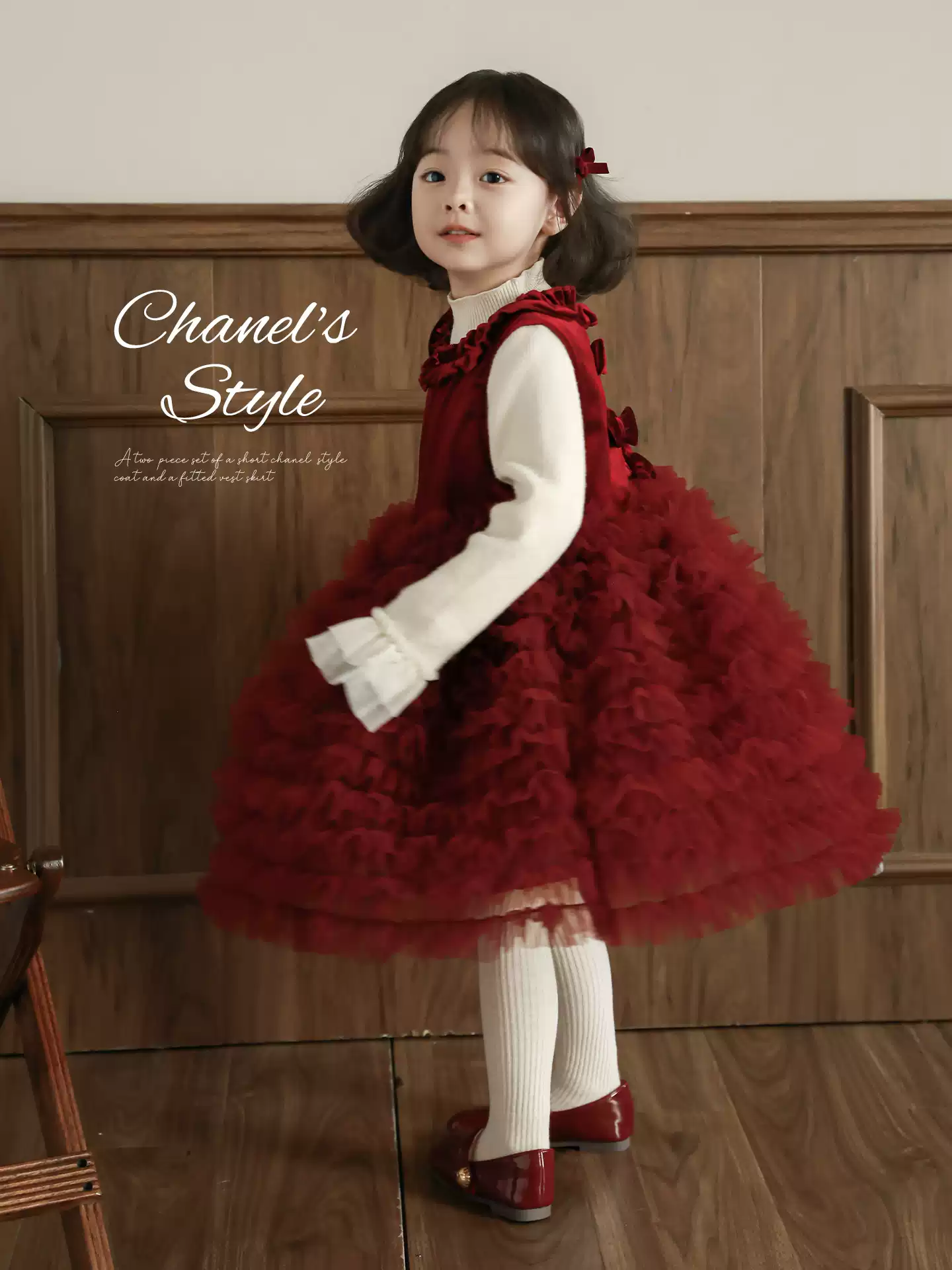 Đầm YOYO princess tutu đỏ cổ bèo