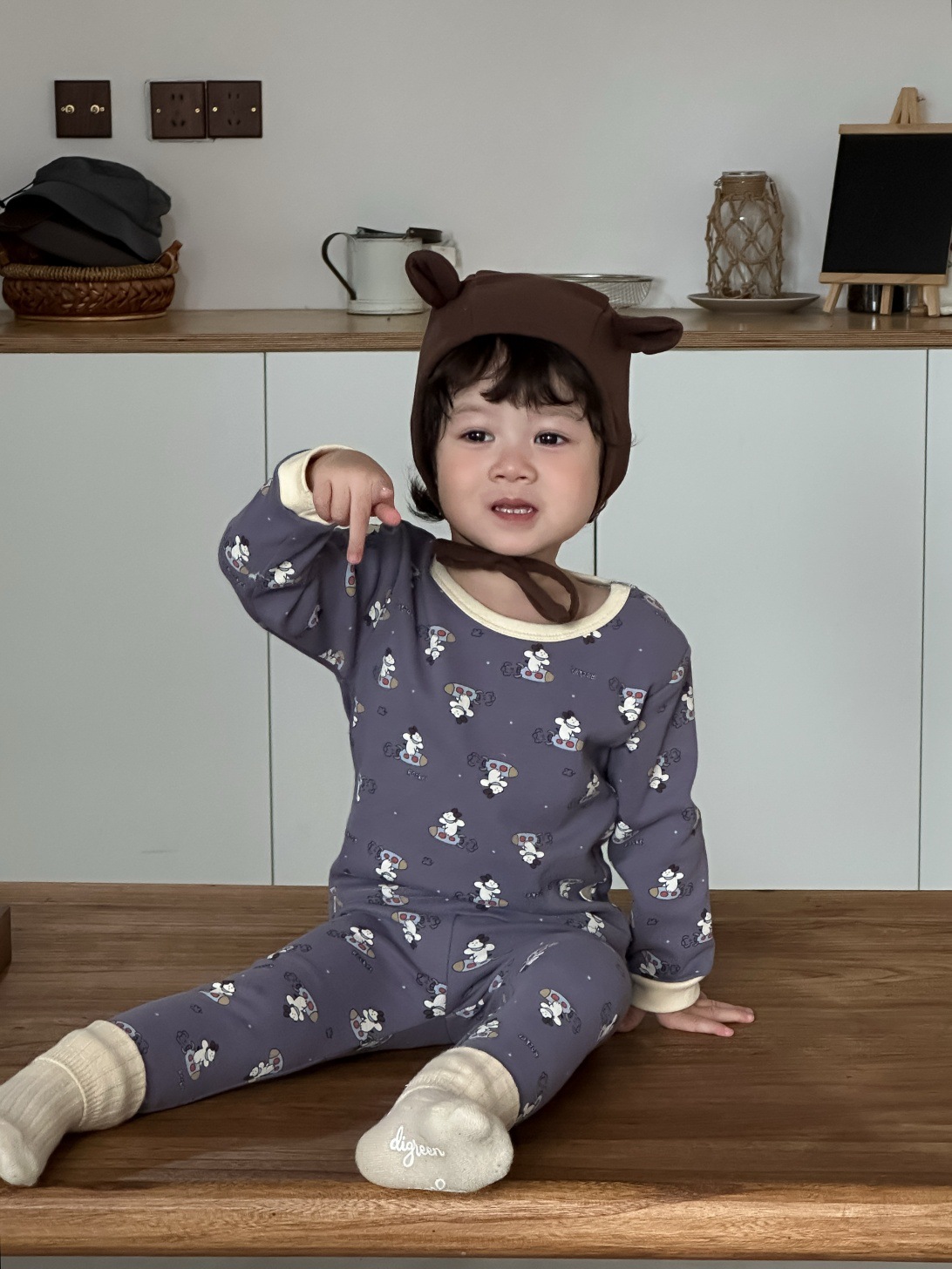 Bộ homewear TLK vũ trụ xanh