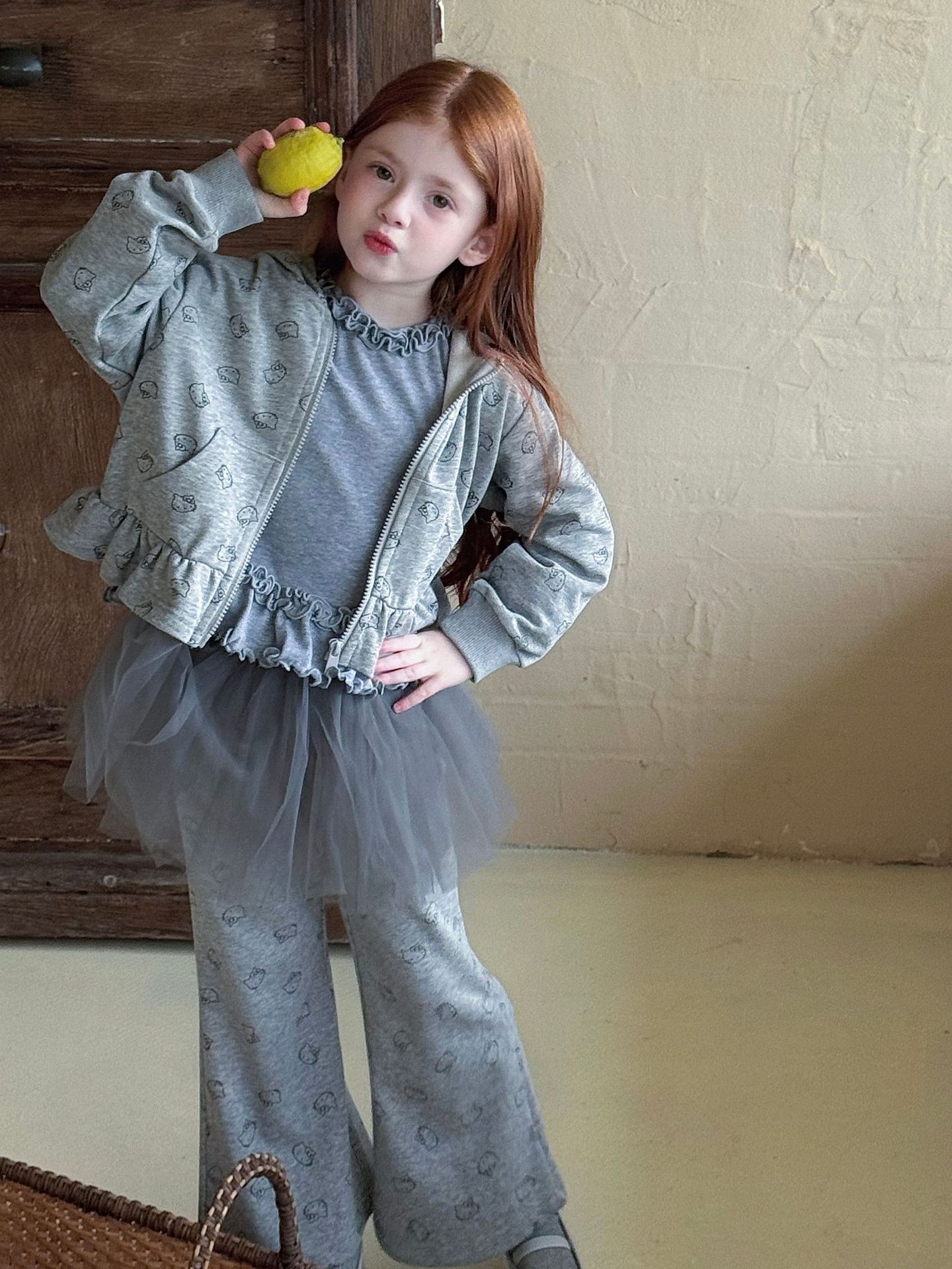 Set kitty xám mix yếm tutu Otaly