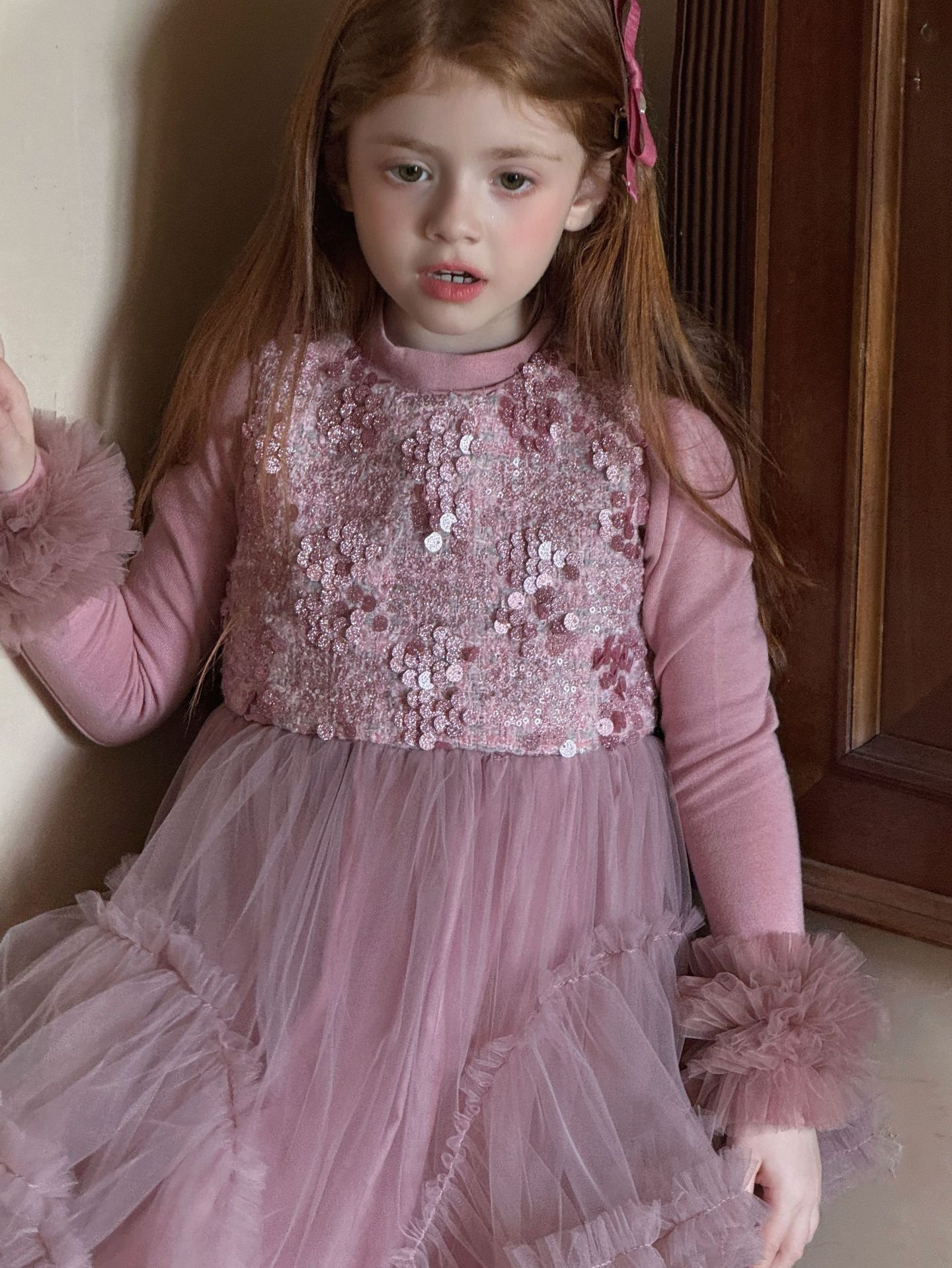 Đầm sequin tím Otaly 5768