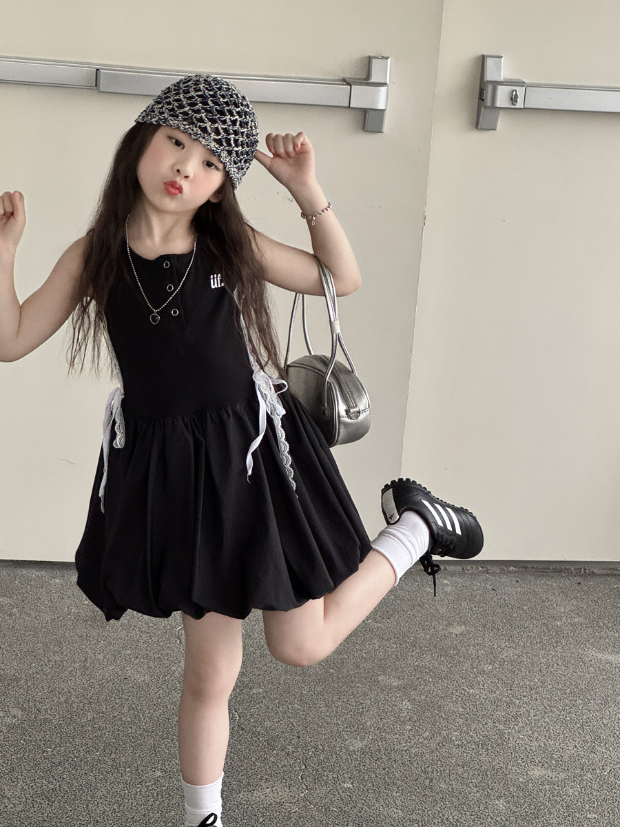 Đầm đen iif nơ ren - 100cm