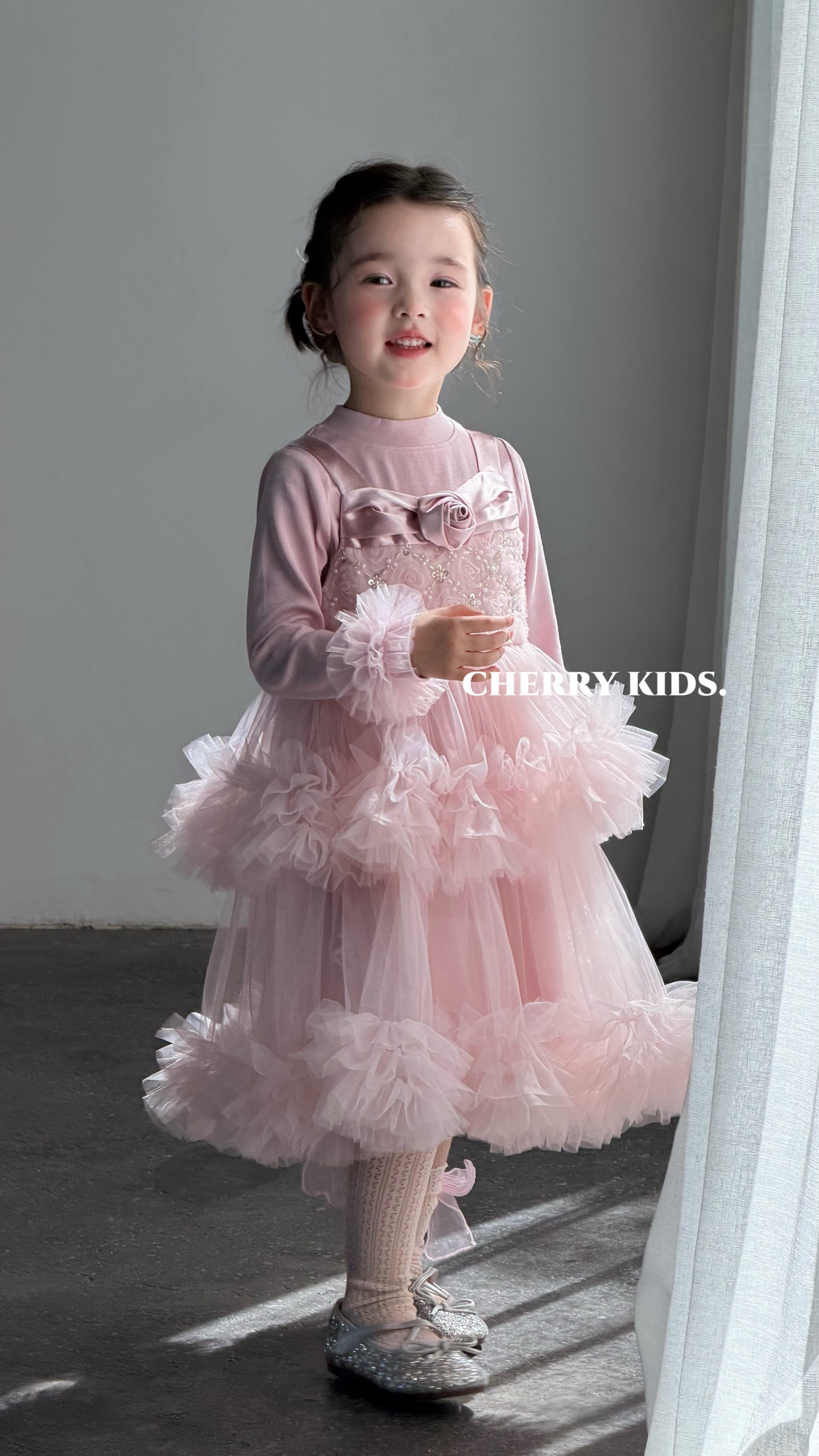 Cherry Kids - Đầm hai dây pupple rose