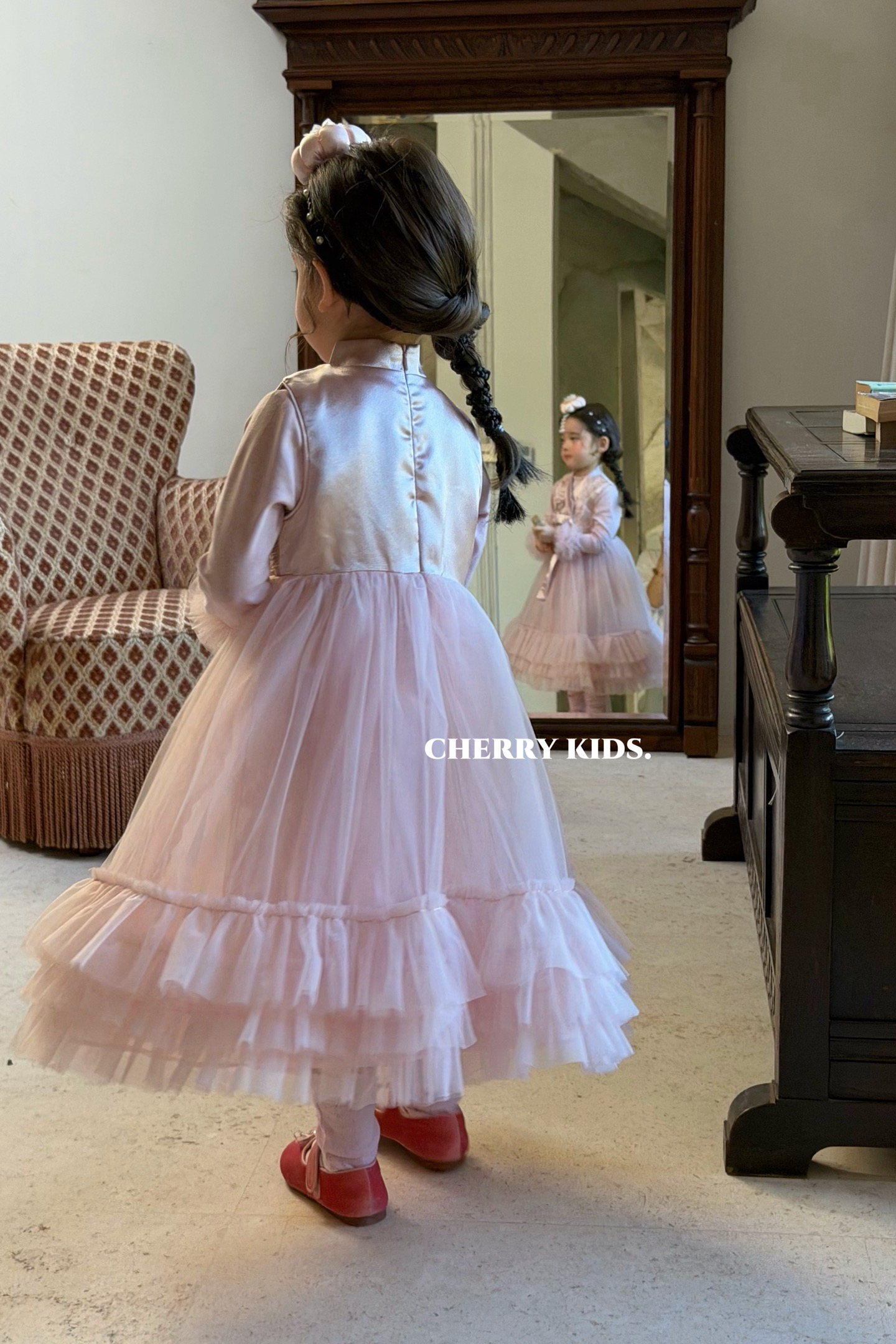 BTS Cherry Kids - Đầm hồng Hanbok vibe 7867