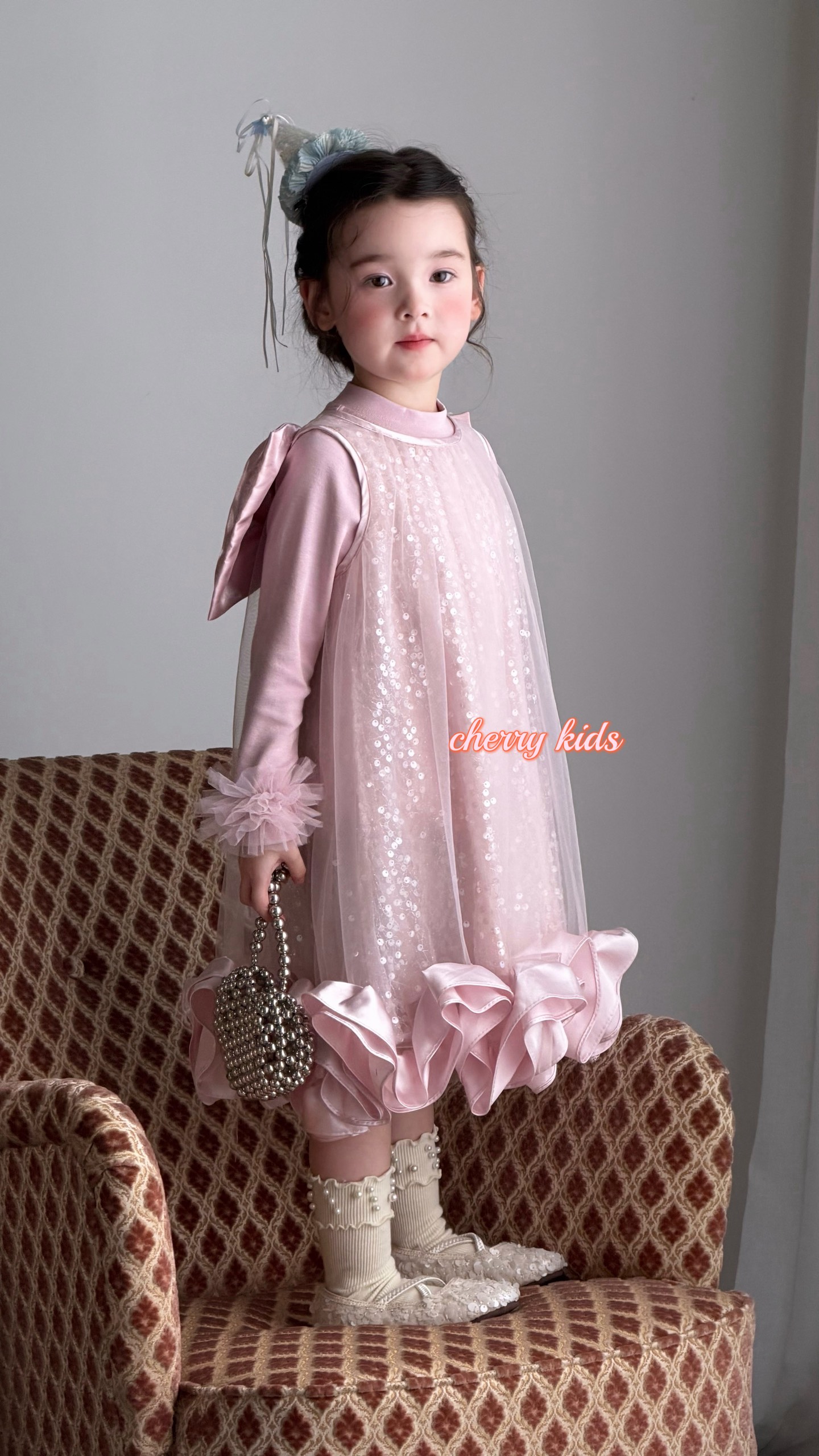 Cherry Kids - Đầm hồng blink blink