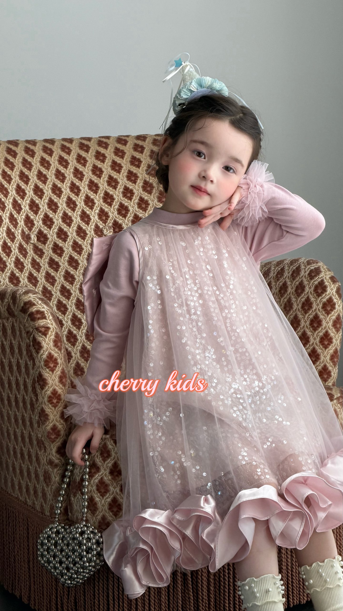 Cherry Kids - Đầm hồng blink blink