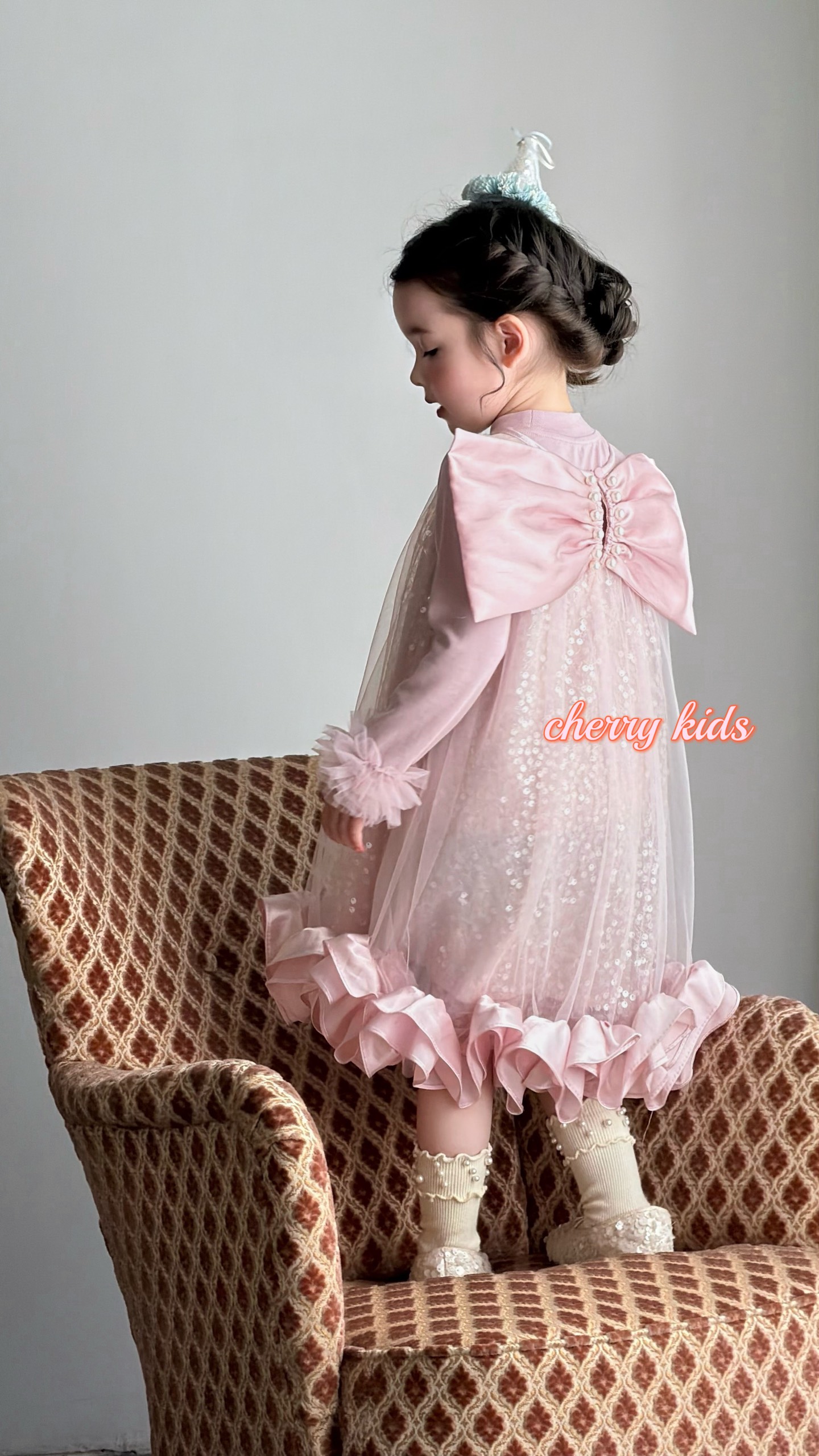 Cherry Kids - Đầm hồng blink blink