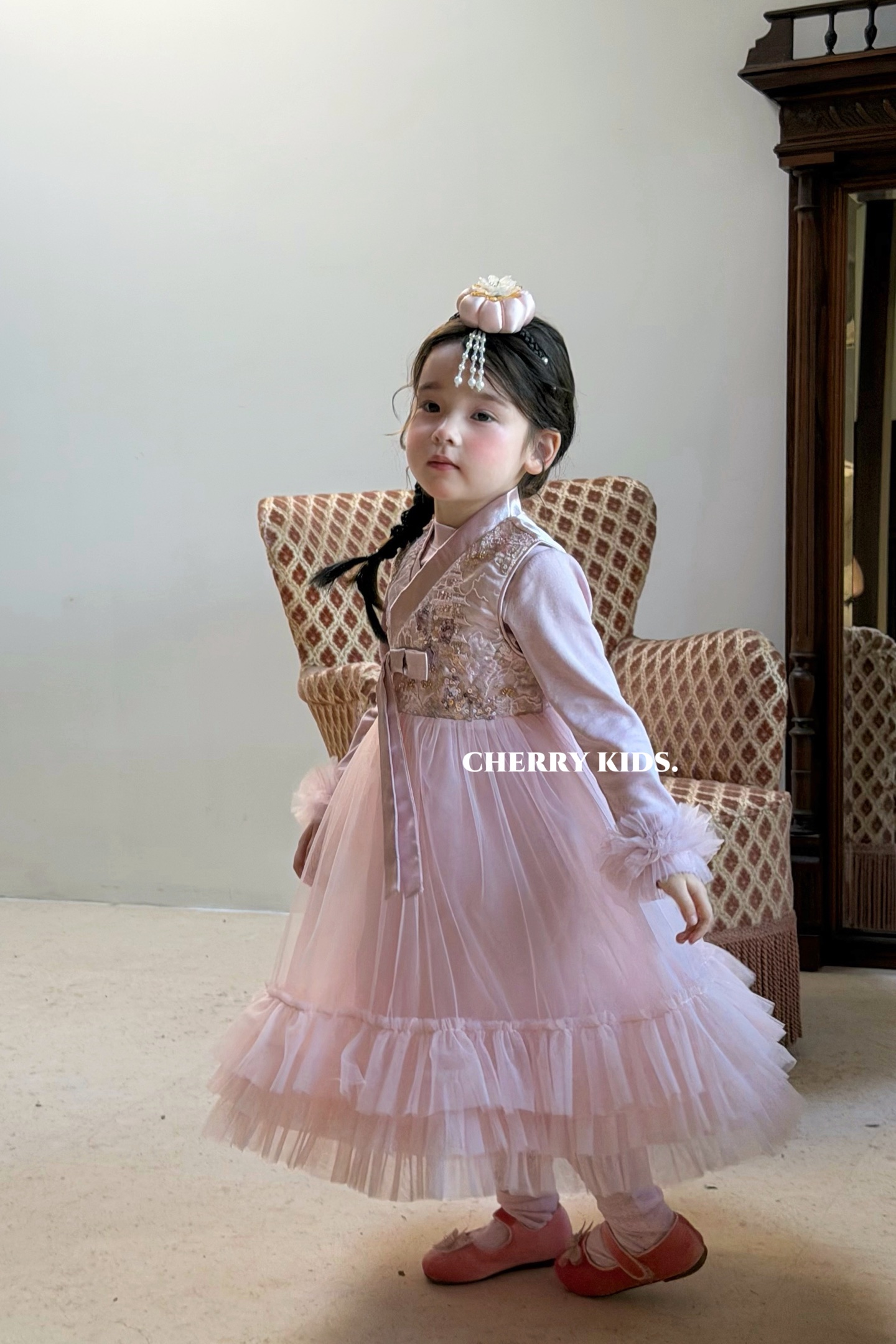 Cherry Kids - Đầm hồng Hanbok vibe