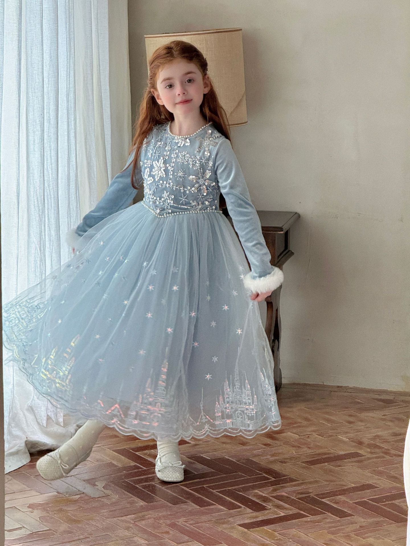 Set đầm + Áo choàng Elsa Otaly