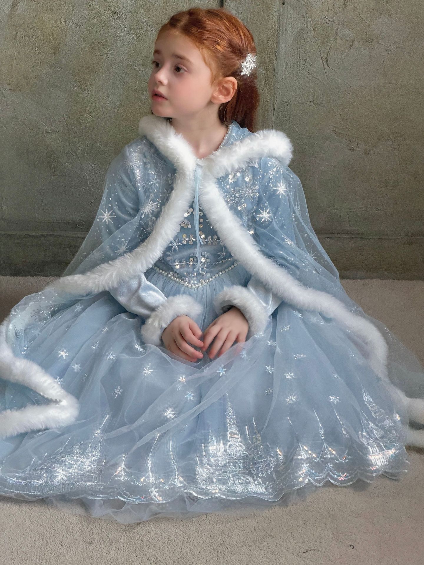 Set đầm + Áo choàng Elsa Otaly