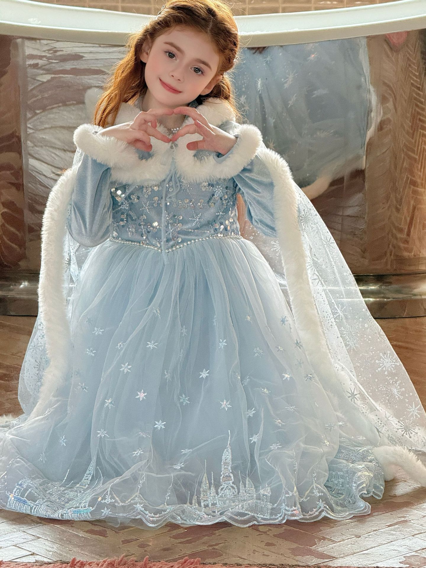 Set đầm + Áo choàng Elsa Otaly