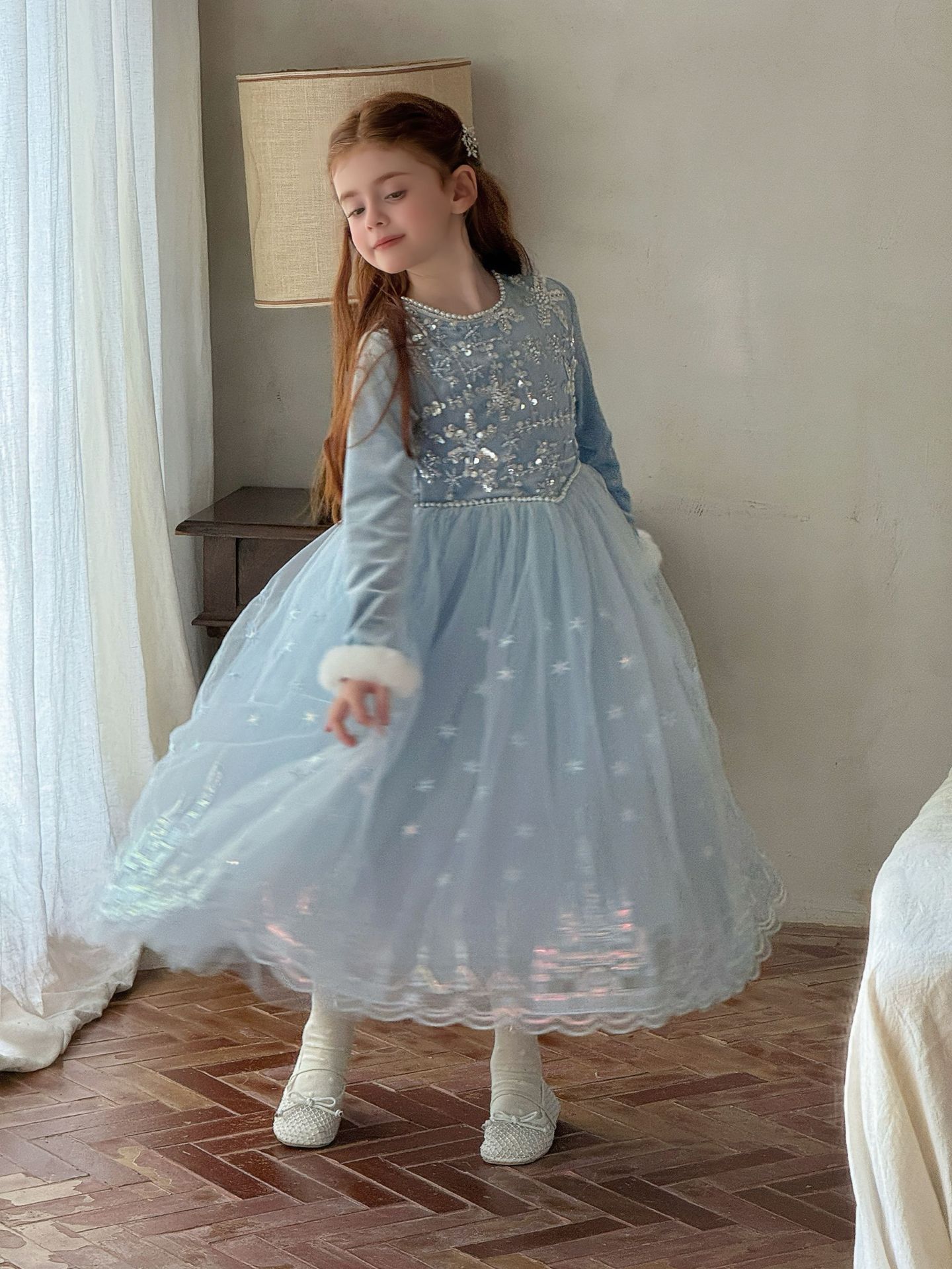 Set đầm + Áo choàng Elsa Otaly