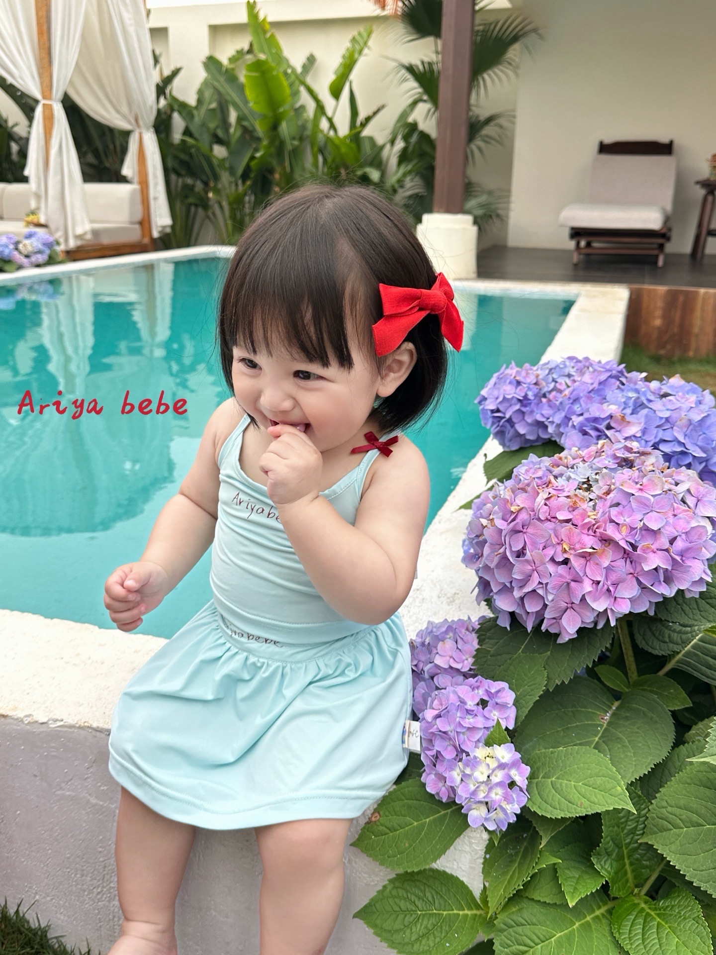 set bơi 2 mảnh xanh áo 2 dây ariya