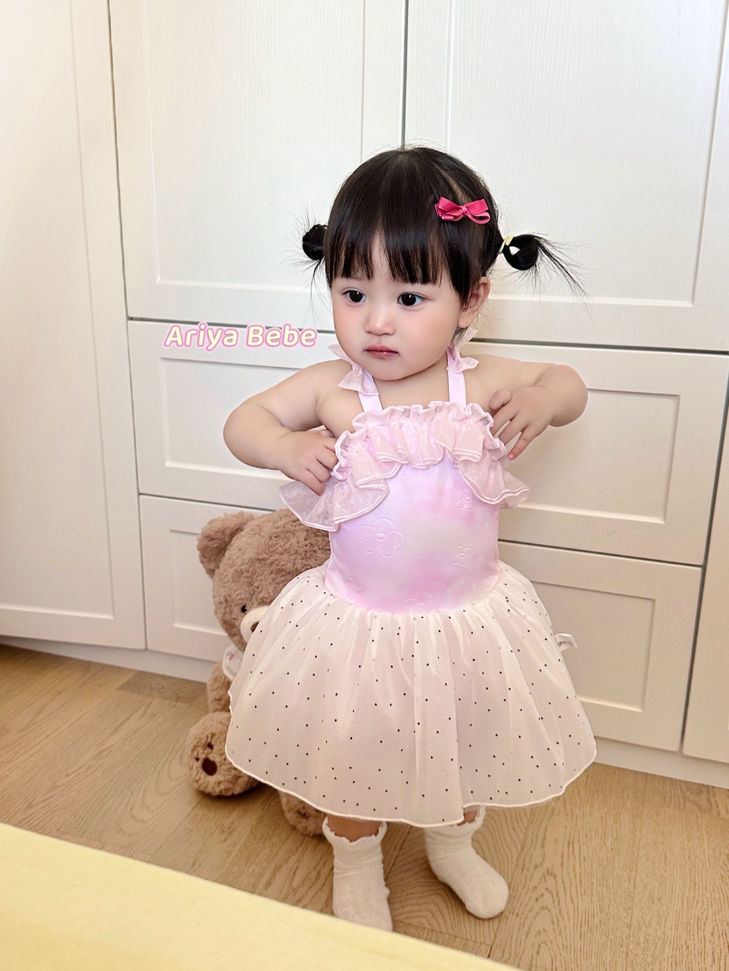 suit bơi váy hồng ariya