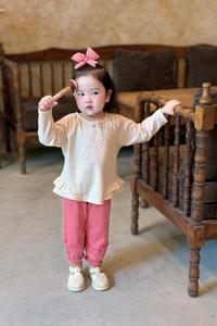 Bộ dài quần dài bé gái không cổ