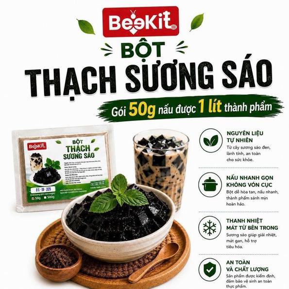 Product image - Bột Sương Sáo Đen Đủ Loại 50g-500g