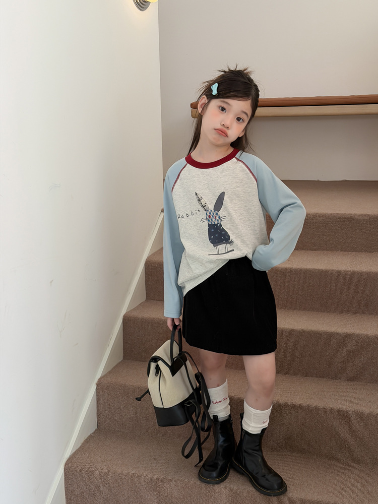 Áo thun raglan AMBB 0176 rabbit xanh