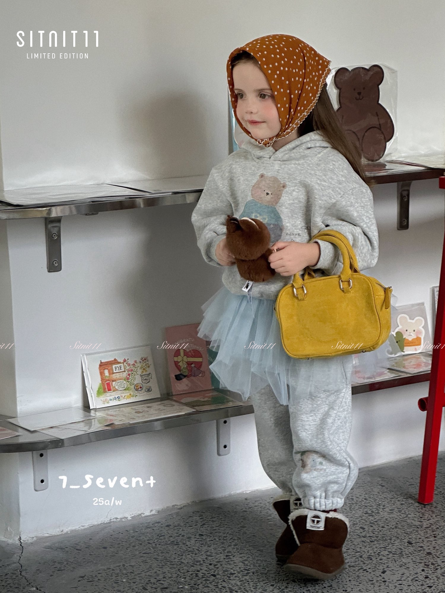Set nỉ Lovely Brown Bear Land 7-seven