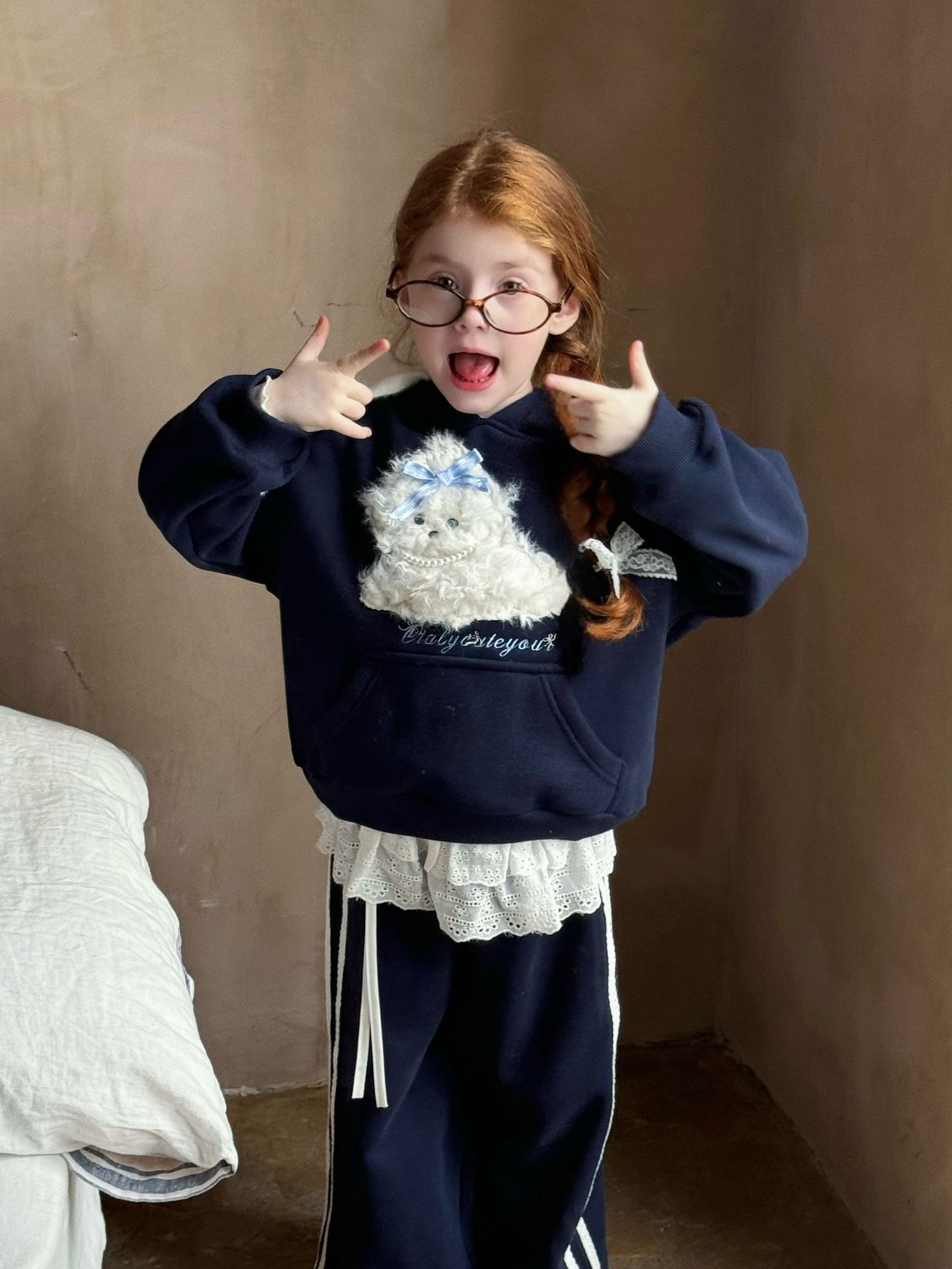 Set bộ hoodie cún lông xù Otaly 1361