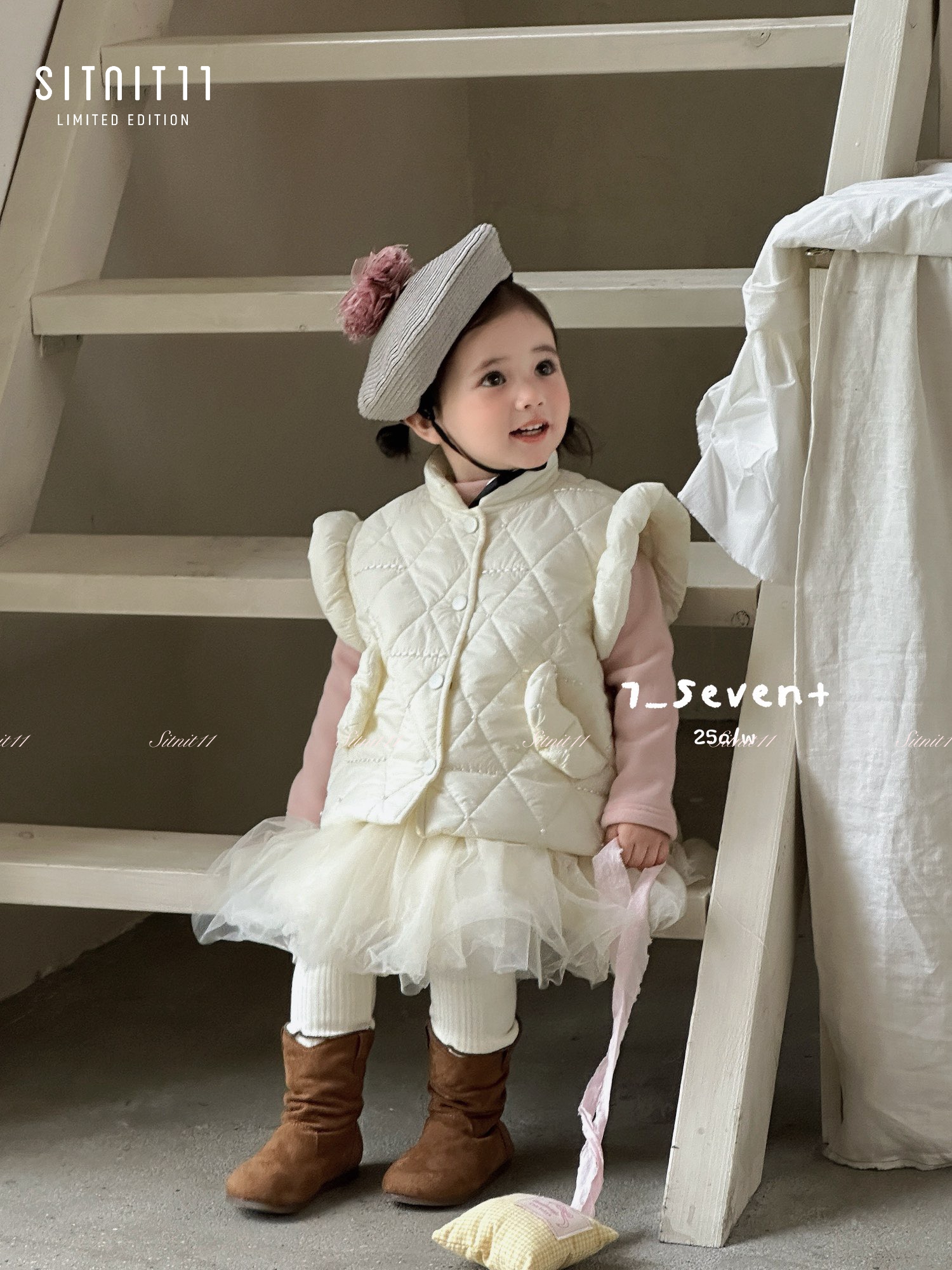 Set Áo khoác Gile lông vũ + Softly tutu Dresses 7-seven