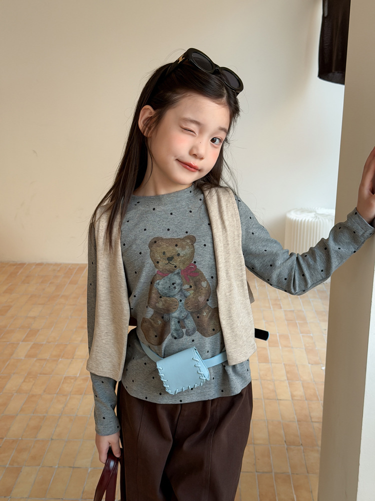 Áo thun AMBB 9149 Gấu bibi xám