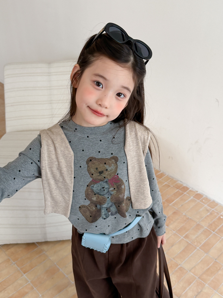 Áo thun AMBB 9149 Gấu bibi xám