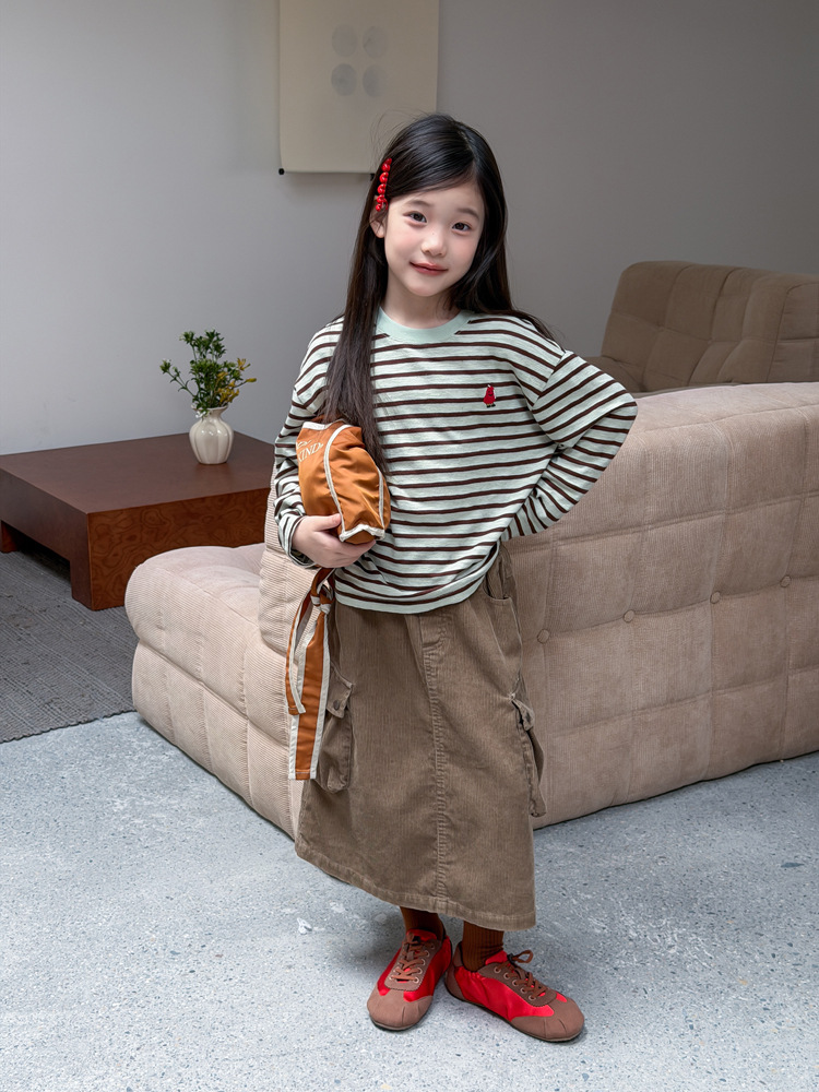 MXS Váy AMBB nhung tăm màu nâu 9815