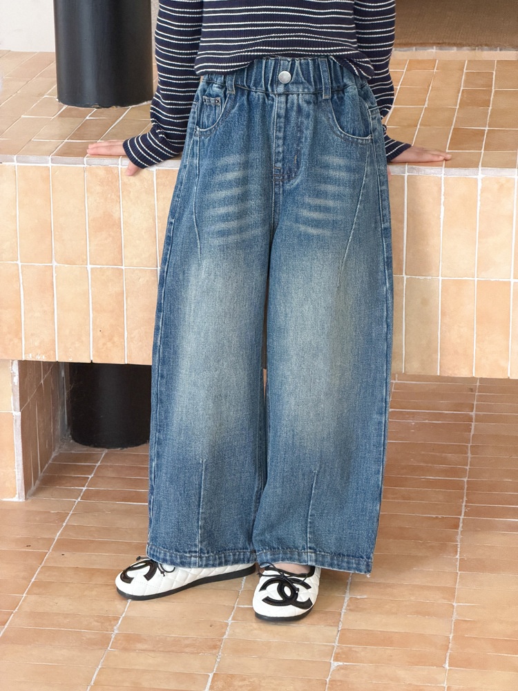 Quần jeans AMBB ria màu chiết gấu 1344