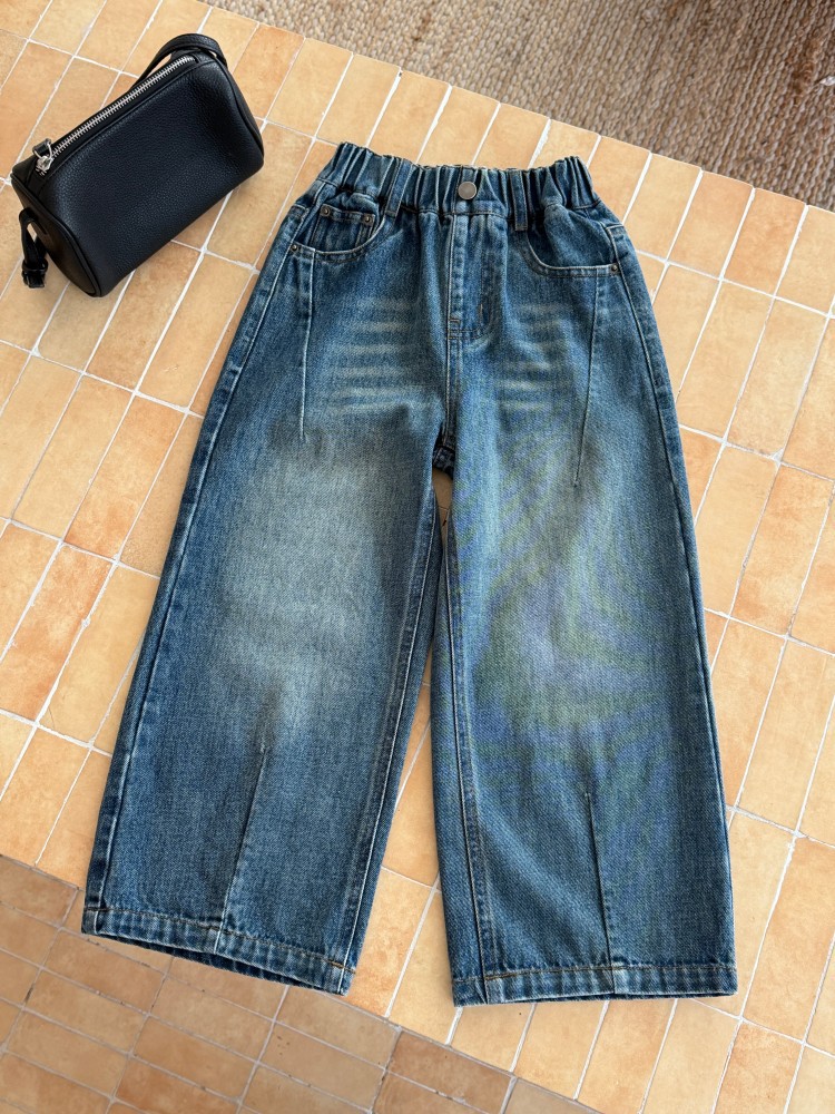 Quần jeans AMBB ria màu chiết gấu 1344