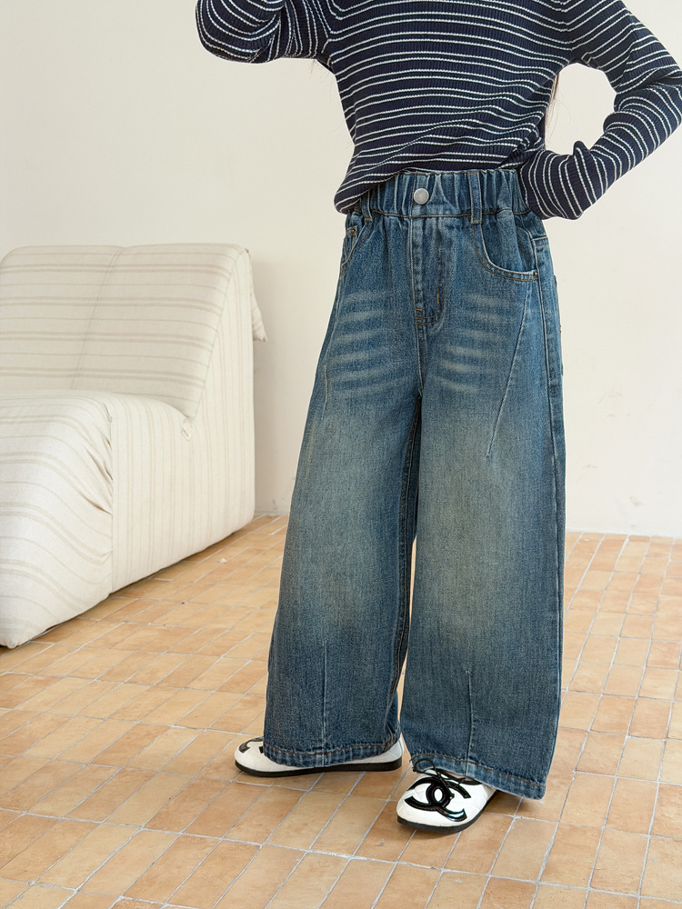 Quần jeans AMBB ria màu chiết gấu 1344