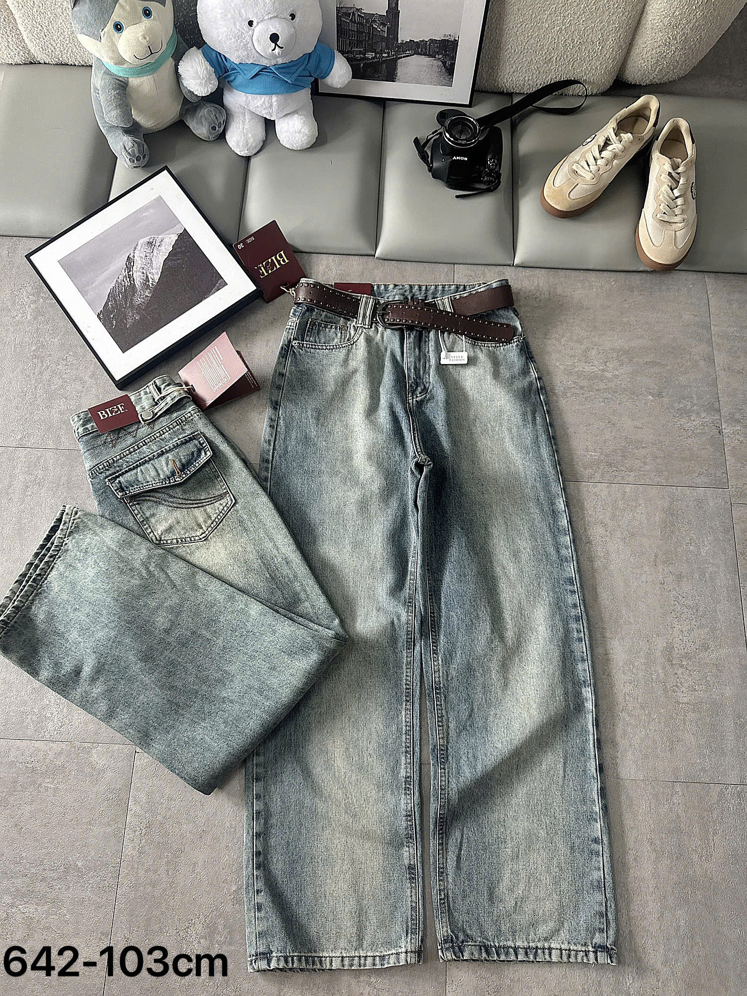 Quần jean T-QJ642i - chi tiết lưng kiểu