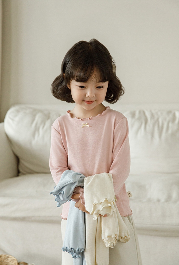 Áo giữ nhiệt YOYO viền bèo đính nơ 5165