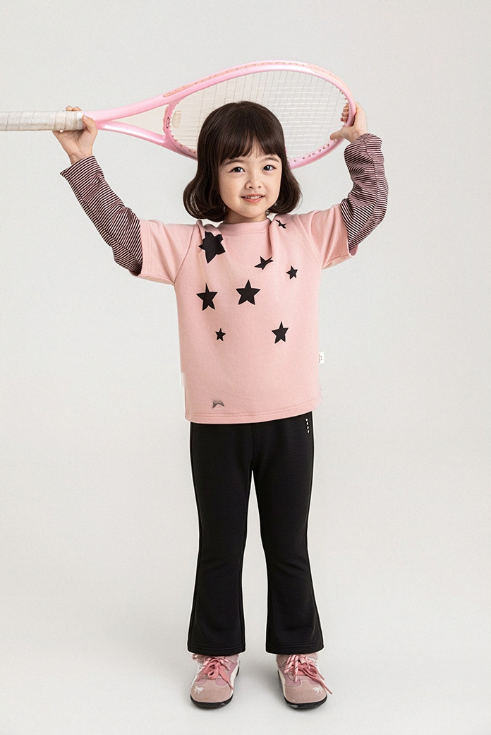 Áo thun nối tay YOYO 6373 star hồng