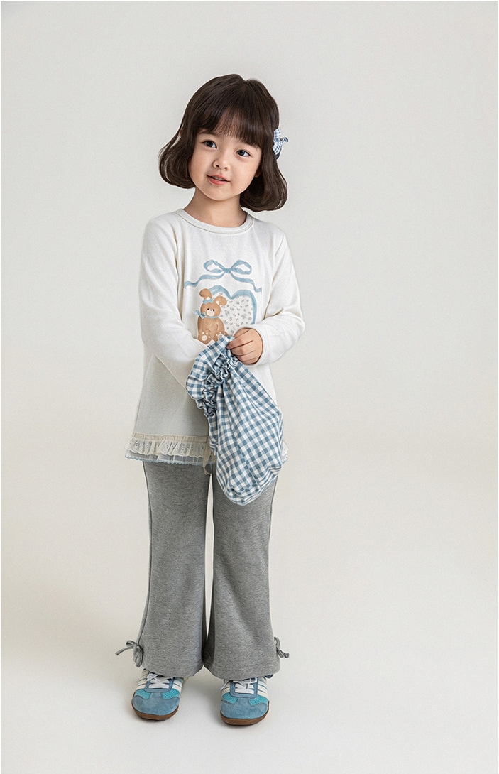 MXS - Quần nỉ YOYO gấu loe đính nơ 8532