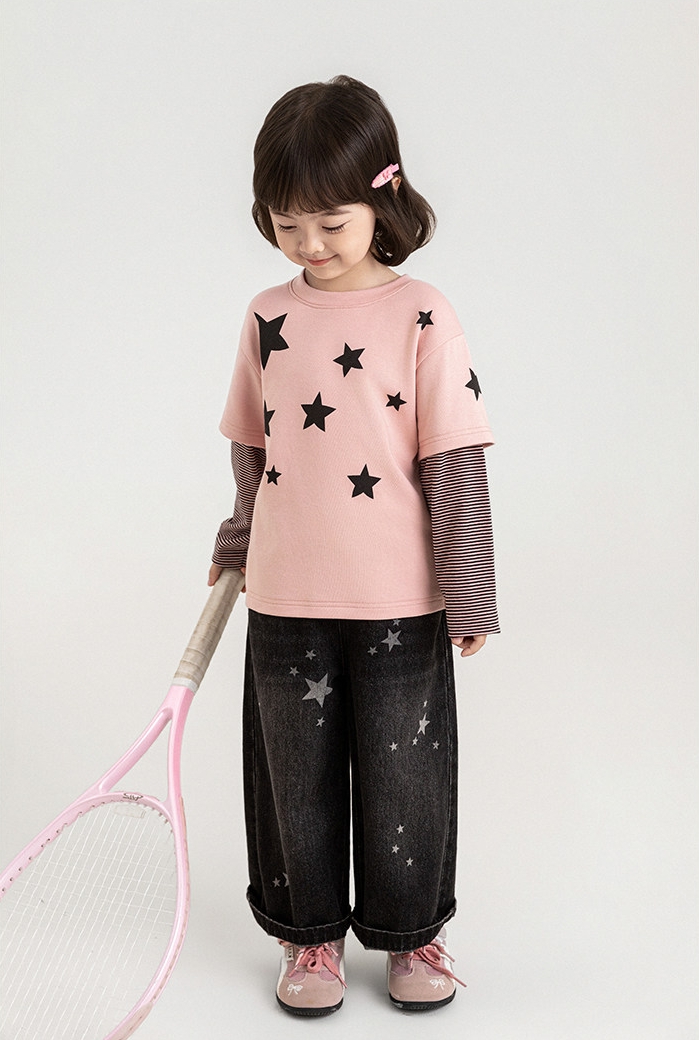 Áo thun nối tay YOYO 6373 star hồng