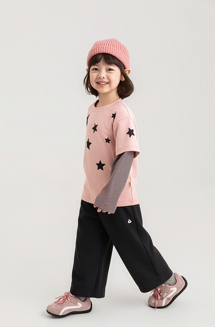Áo thun nối tay YOYO 6373 star hồng