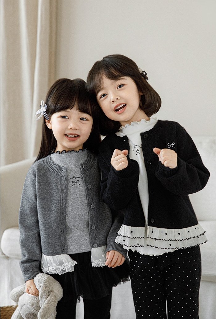 Cardigan YOYO gấu ren bèo 2931