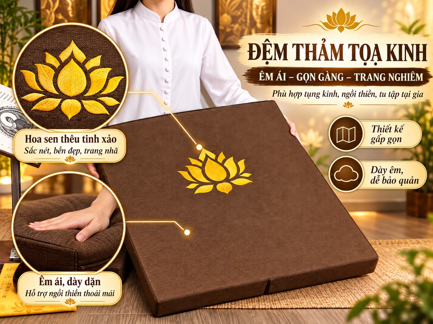Đệm thảm tọa kinh