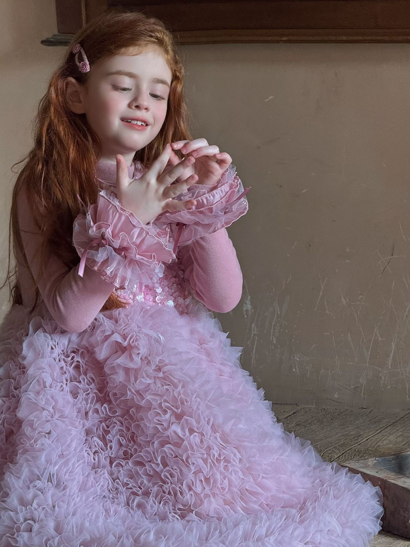 Áo Otaly 5769 tím tay mix tutu