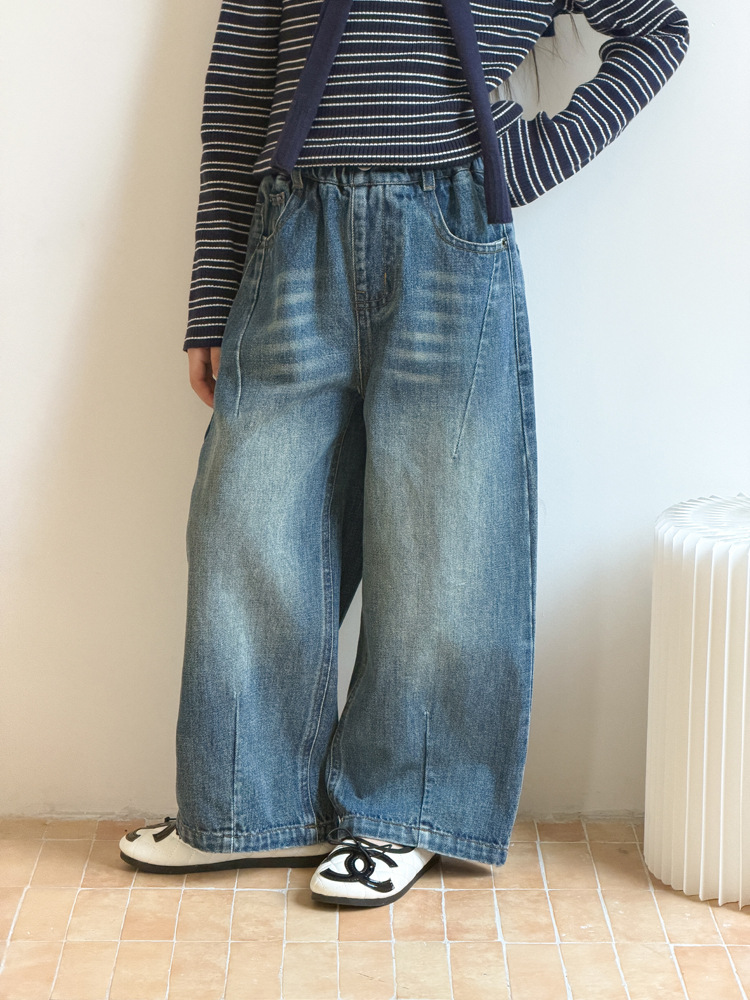 Quần jeans AMBB ria màu chiết gấu 1344