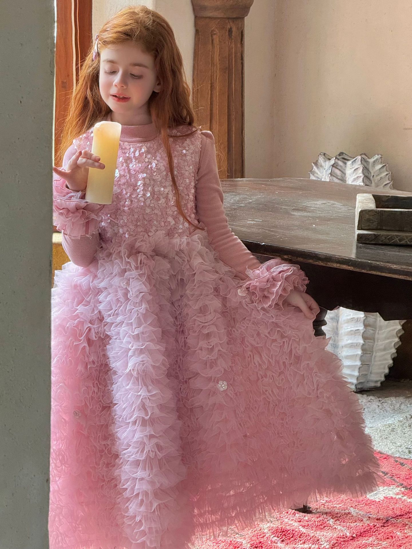 Áo Otaly 5769 tím tay mix tutu