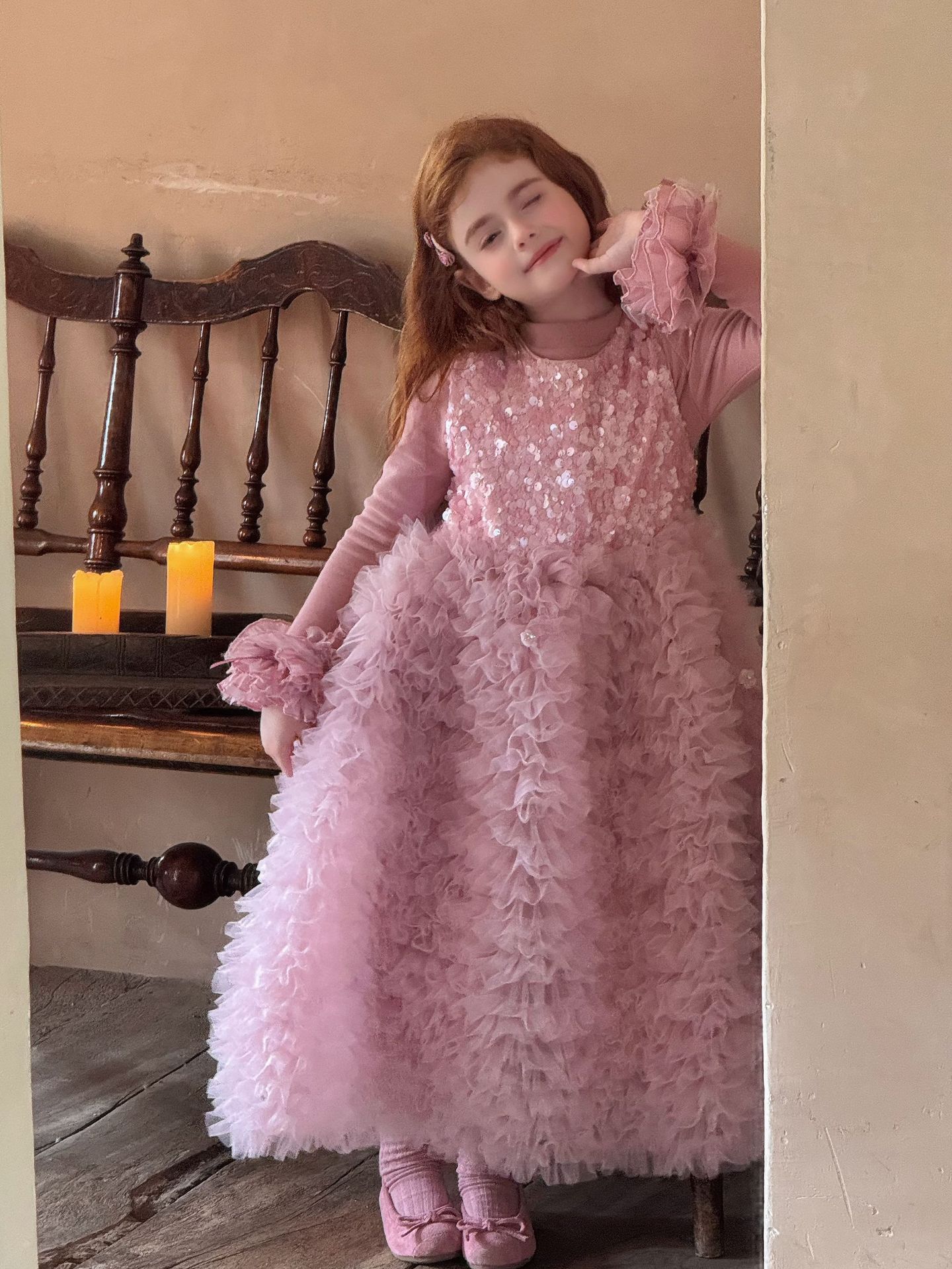 Áo Otaly 5769 tím tay mix tutu