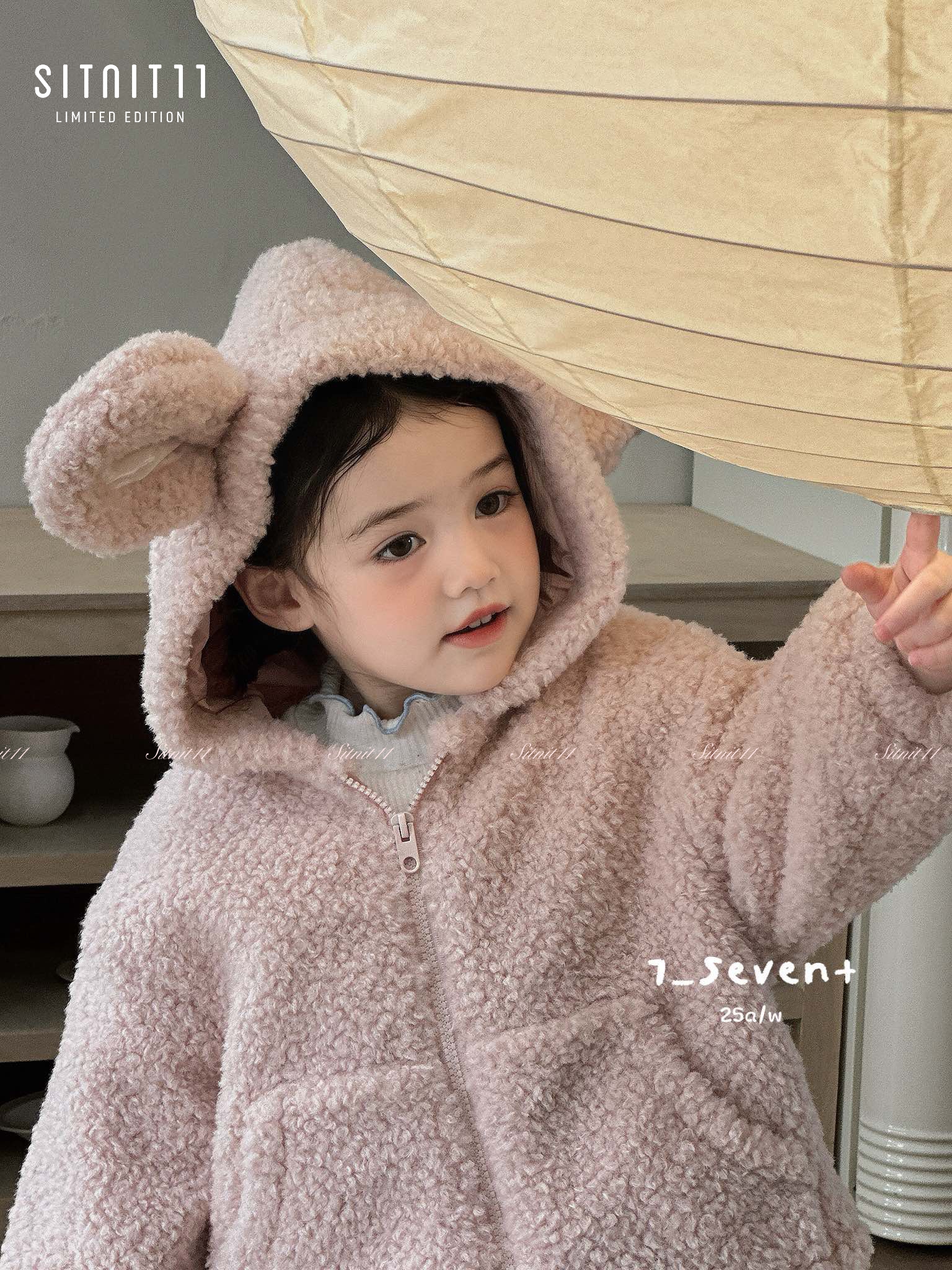 Áo khoác bông bông 7-seven Douyin + Balo cutie