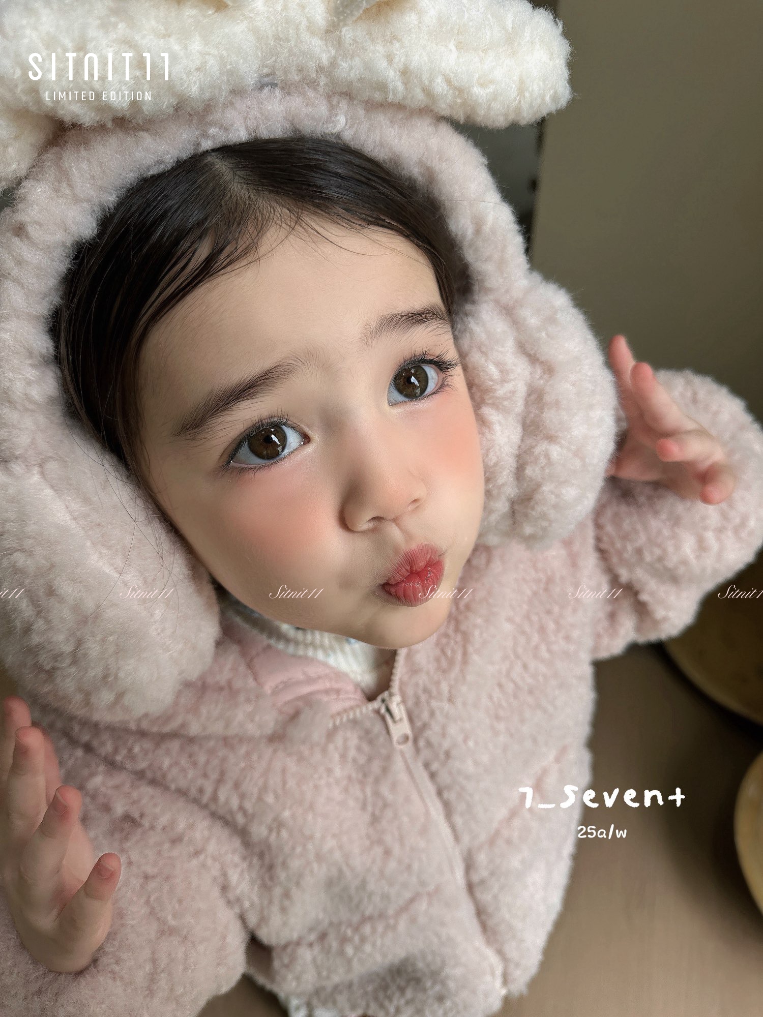 Áo khoác bông bông 7-seven Douyin + Balo cutie