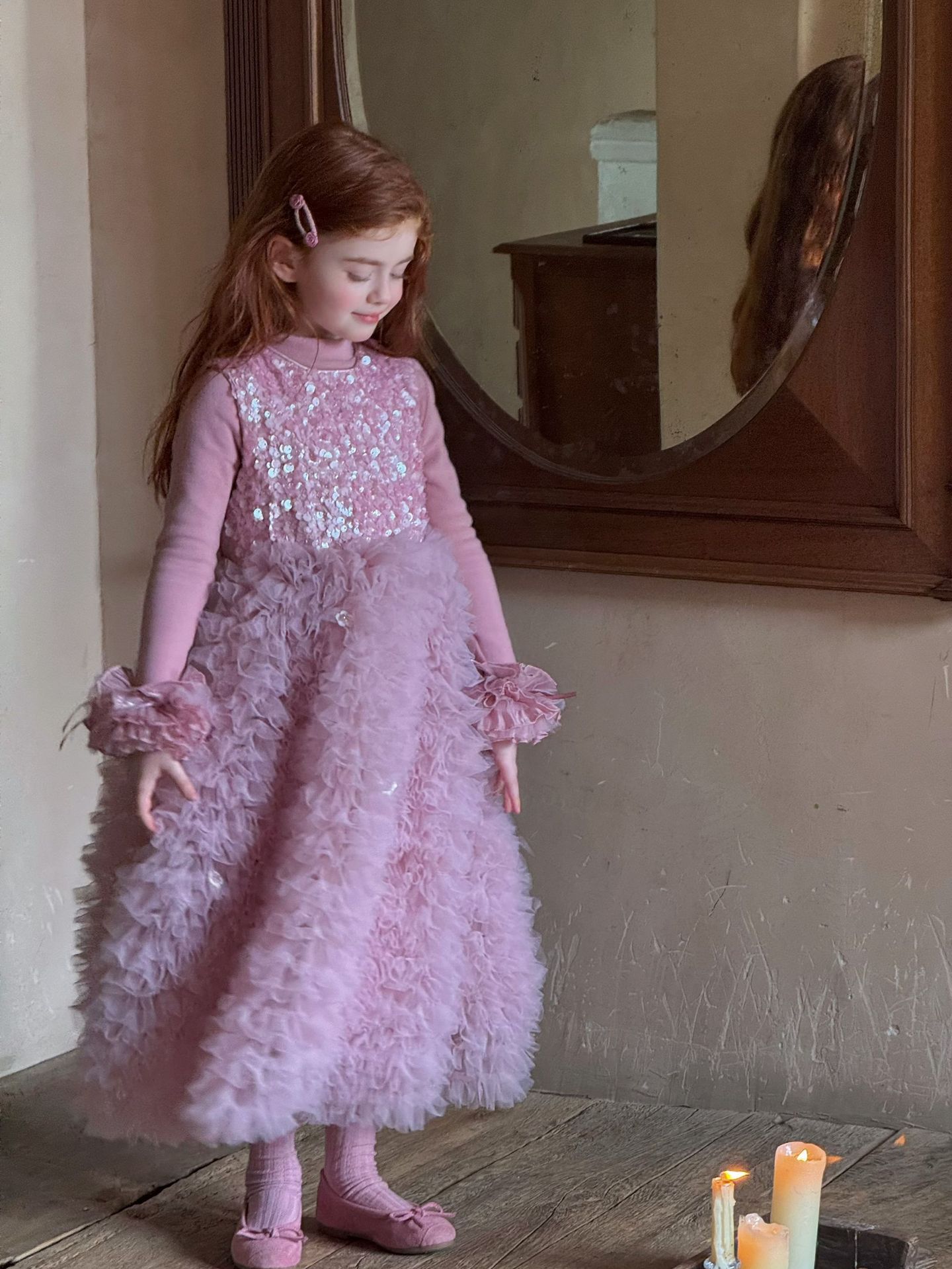 Áo Otaly 5769 tím tay mix tutu