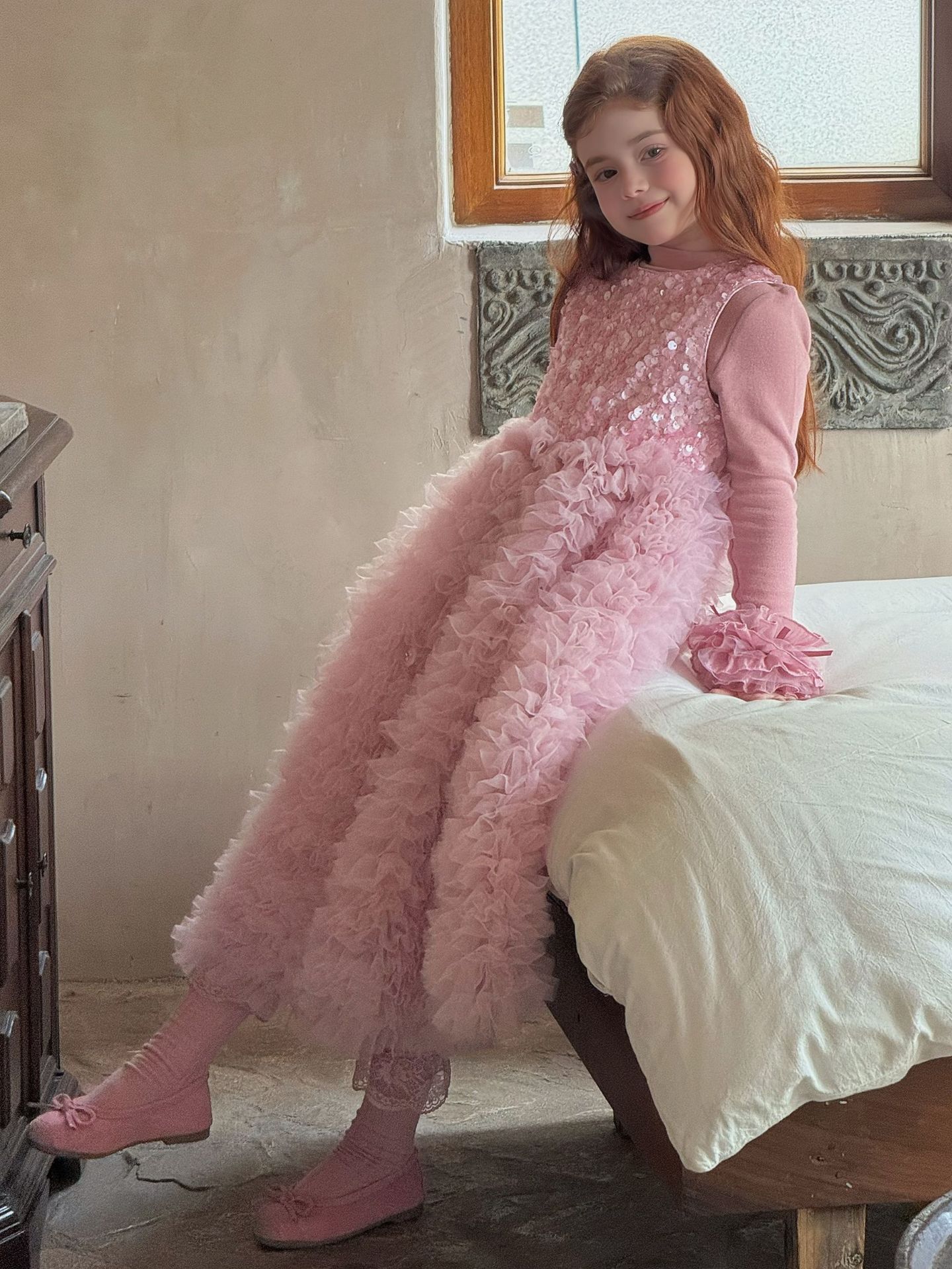 Áo Otaly 5769 tím tay mix tutu