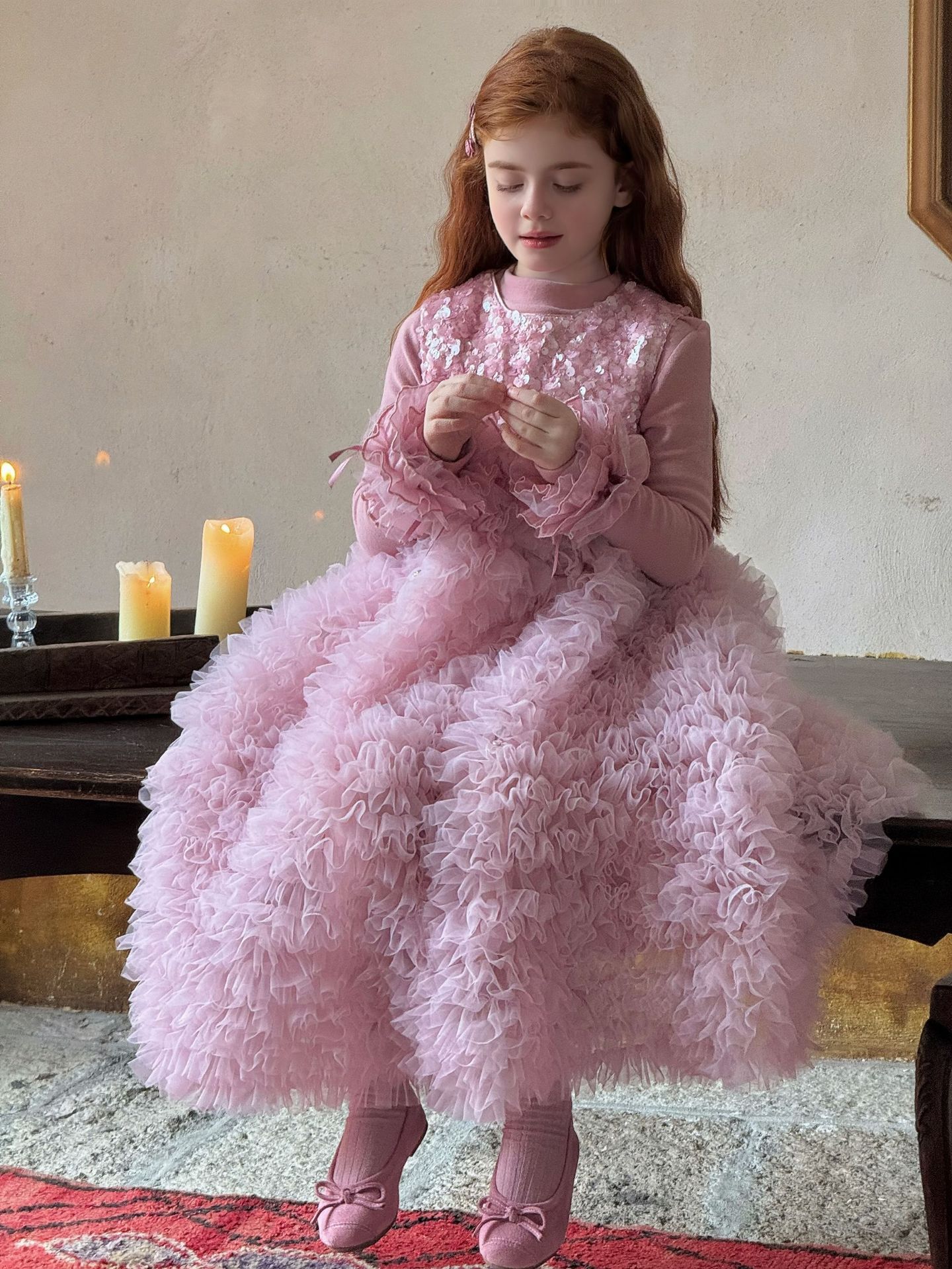 Áo Otaly 5769 tím tay mix tutu