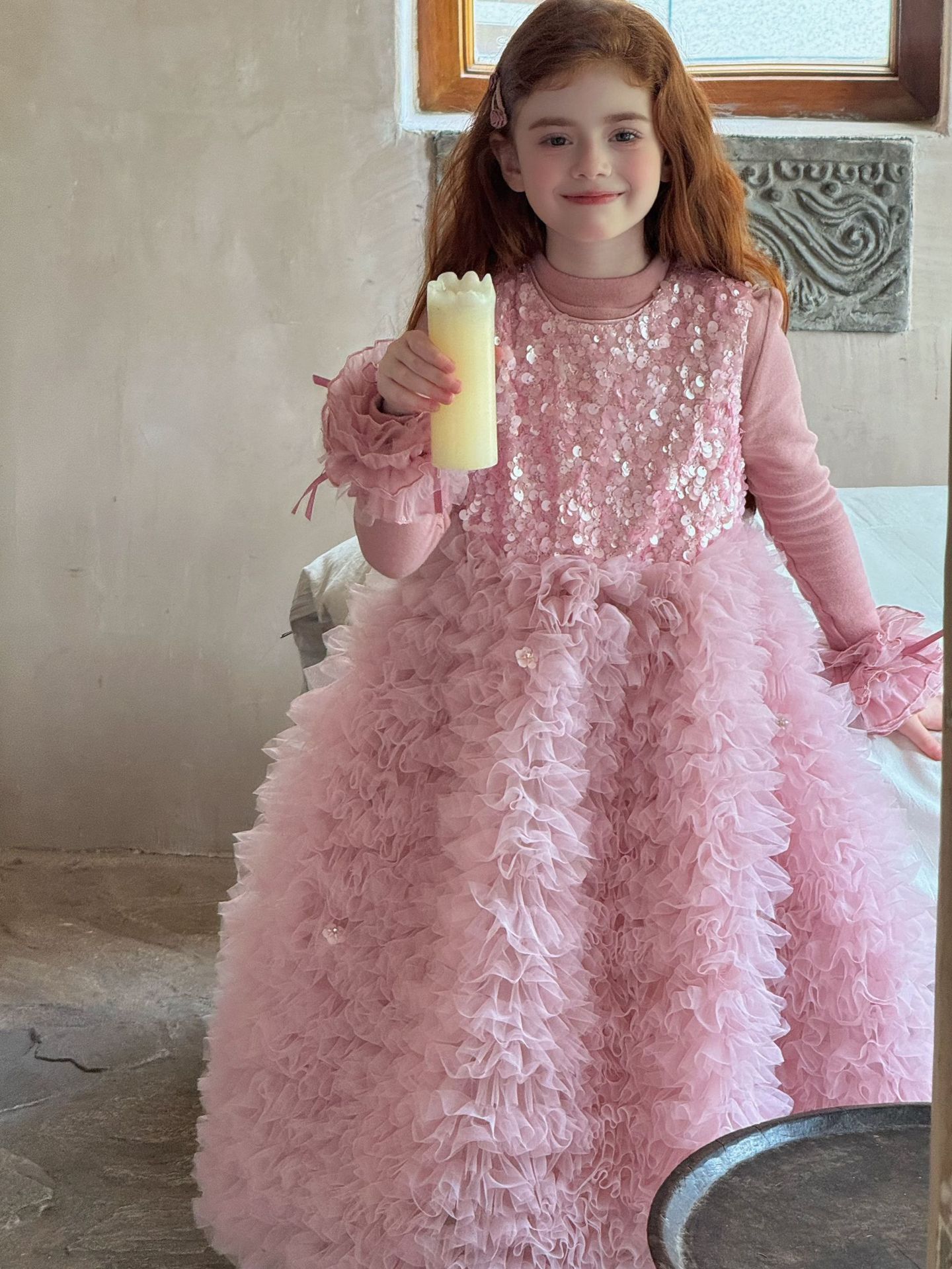 Áo Otaly 5769 tím tay mix tutu