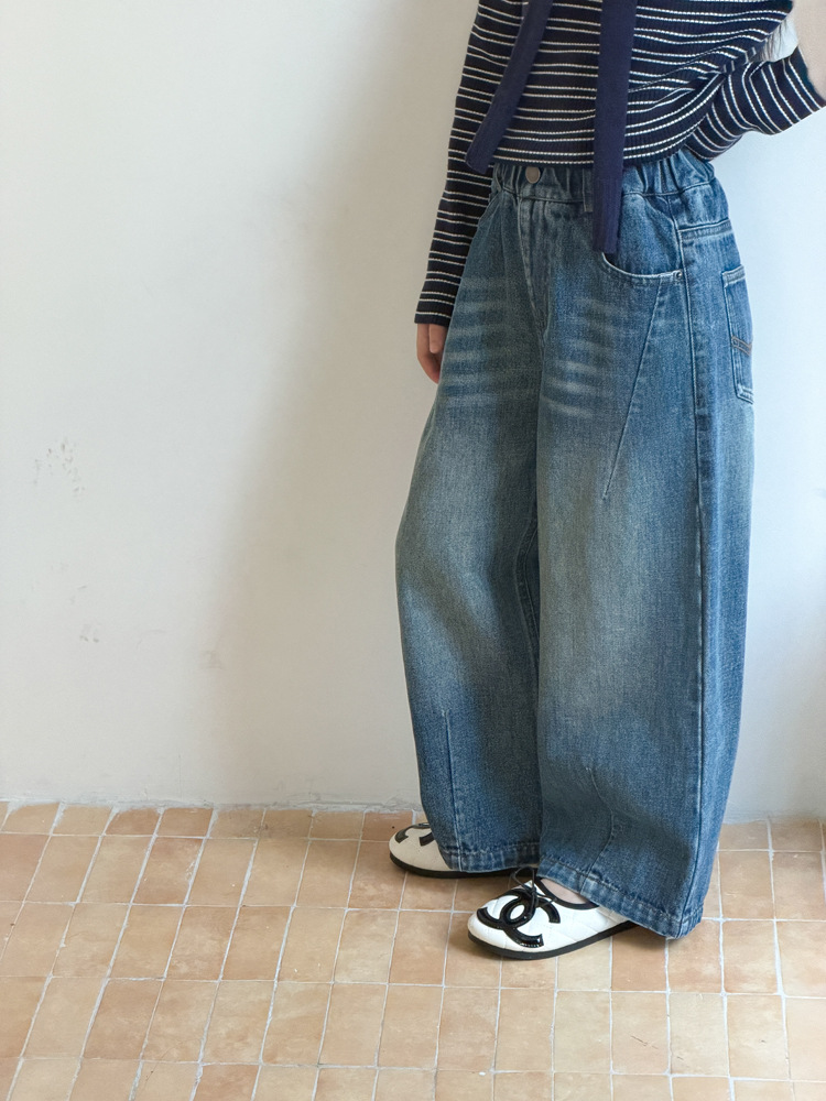 Quần jeans AMBB ria màu chiết gấu 1344